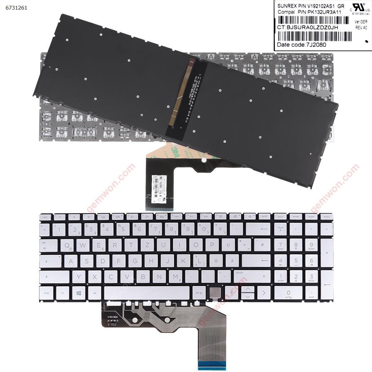 Picture of New Replacement Laptop Keyboard For HP Envy 15-AG 17-CG 17-CG0008CA 17-CG1010NR 17M-CG SILVER（Backlit） GR Layout
