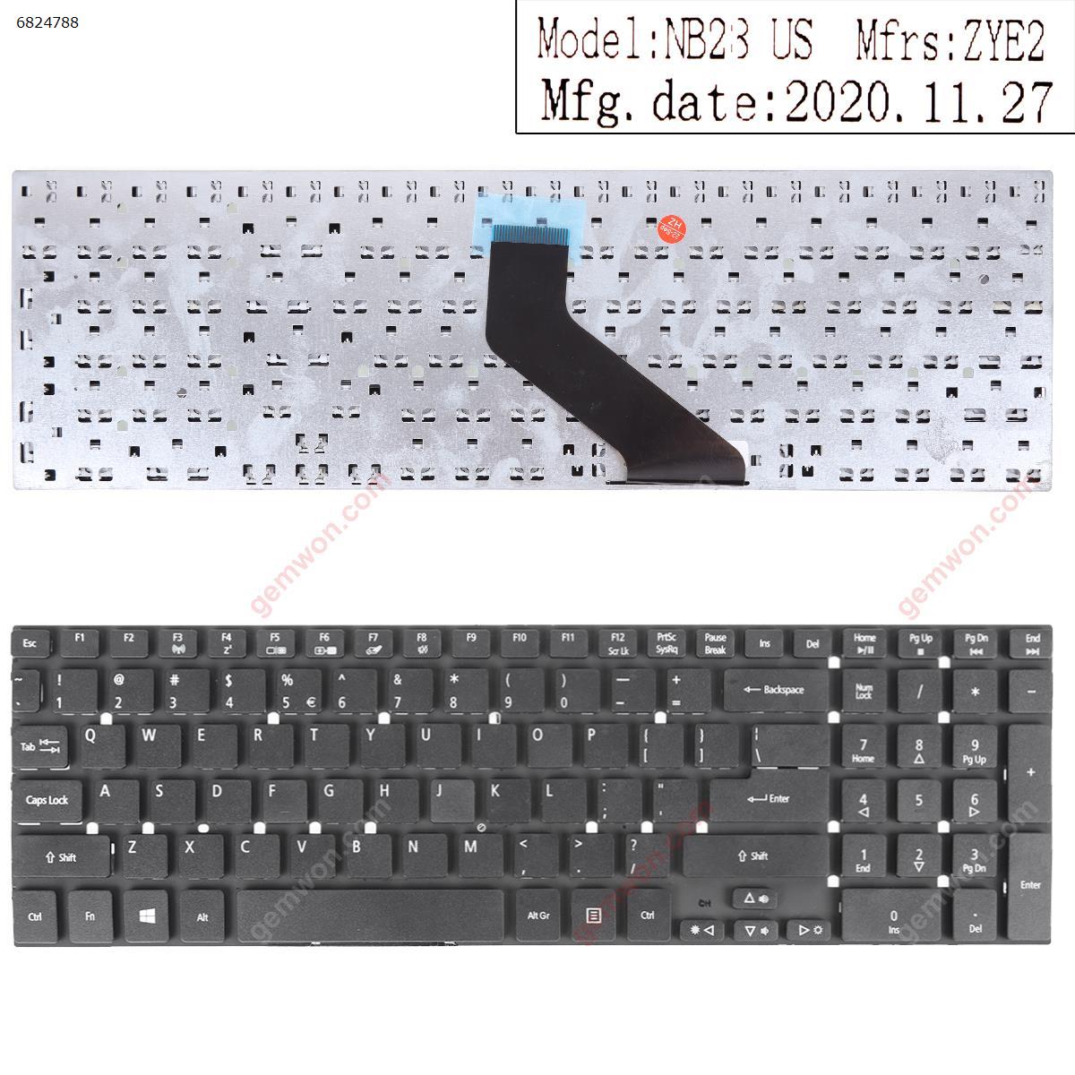 Picture of New Replacement Laptop Keyboard For Acer V3-771 V3-571 V3-771G V3-571G V3-551 BLACK（Without FRAME,WIN8） US Layout