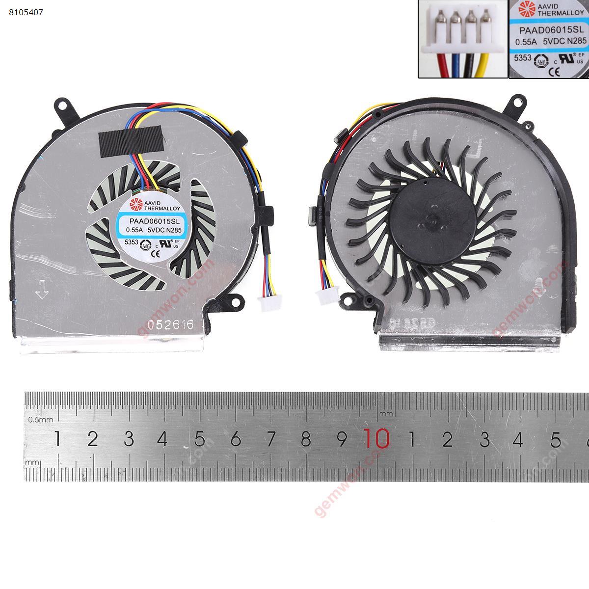 Picture of New Replacement CPU Cooling Fan For MSI GE72VR GP72VR 6RF MS-179B GE62VR GP62MVR MS-16J9 16JB(4 Pin,For CPU fan,High copy) PAAD06015SL Layout