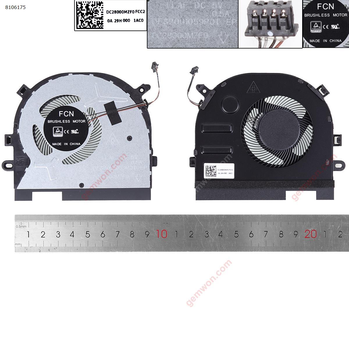 Picture of New Replacement CPU Cooling Fan For Lenovo 340-15API C340-15IWL S340-15IIL 15IWL,ORG. DC28000MZF0 Layout