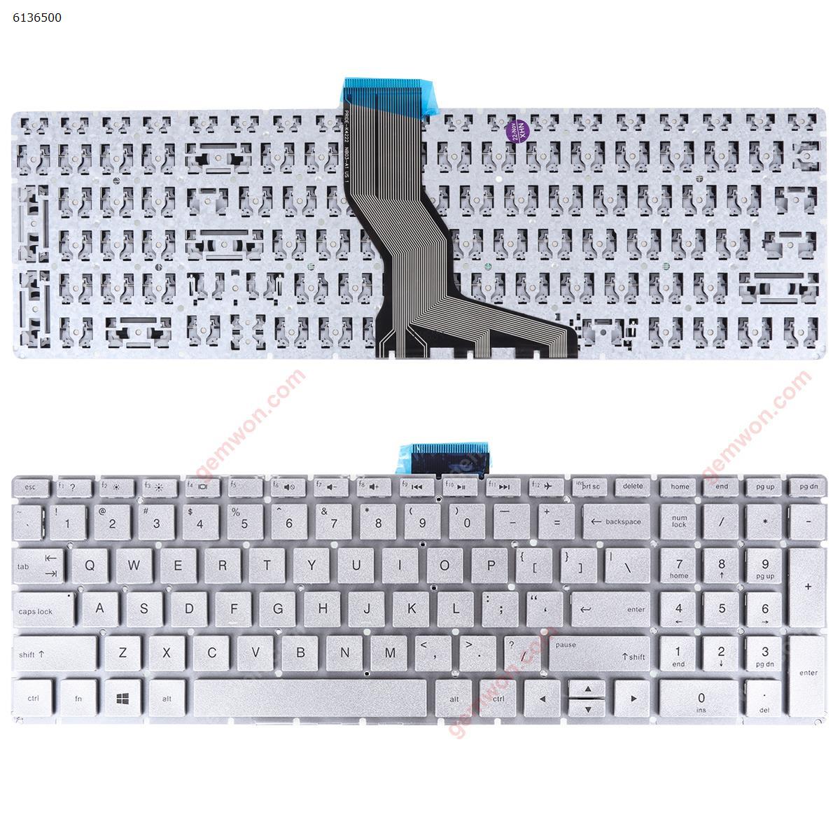 Picture of New Replacement Laptop Keyboard For HP Pavilion 15-BS SILVER (Without FRAME)WIN8 US Layout