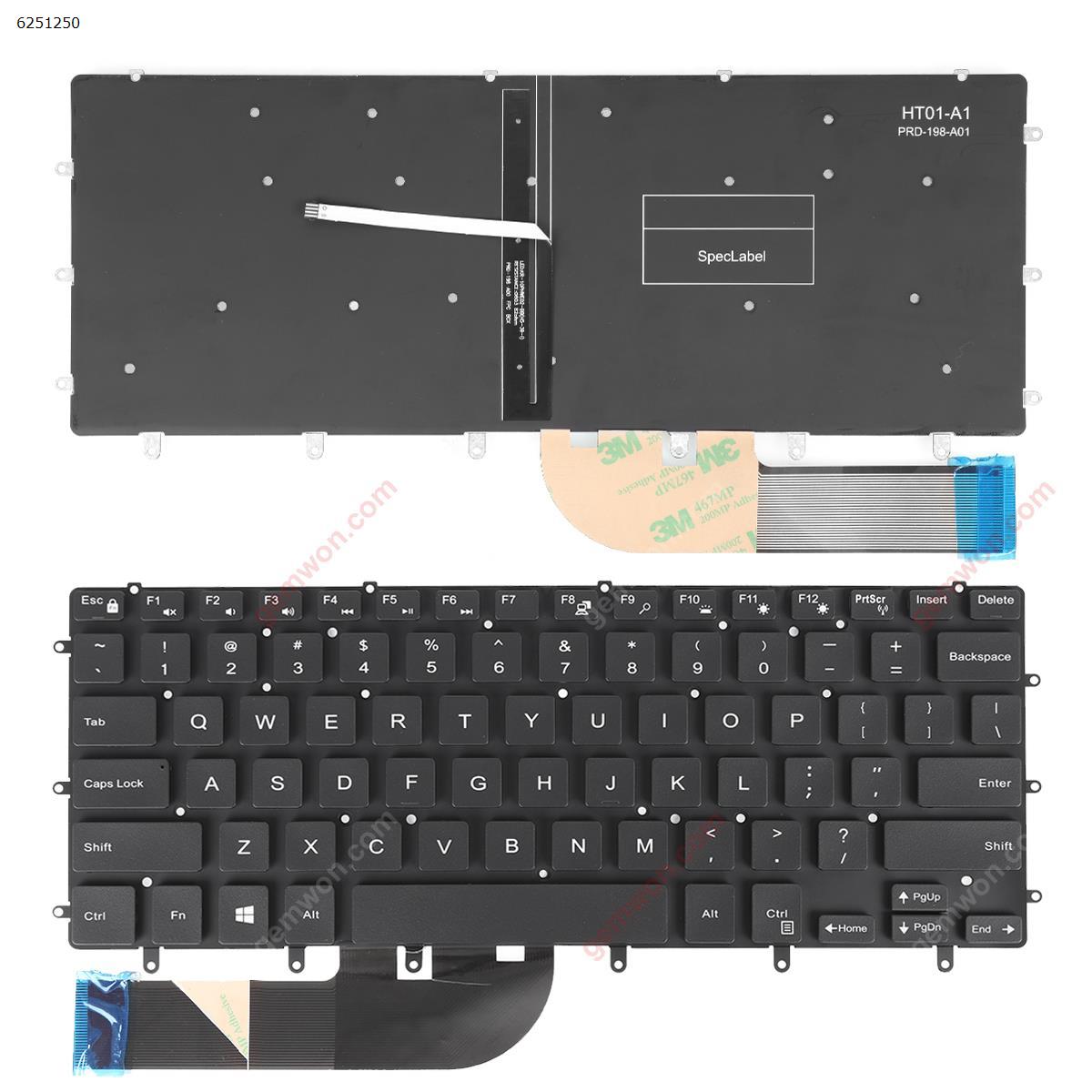 Picture of New Replacement Laptop Keyboard For Dell XPS 15 9550 BLACK(Backlit,Without Frame, Win8) US Layout