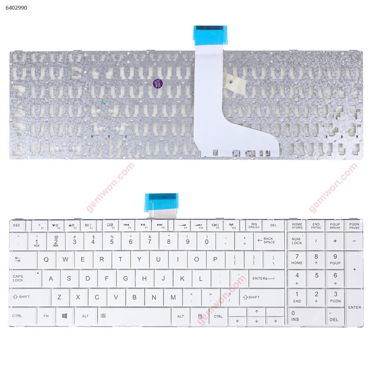 Picture of New Replacement Laptop Keyboard For TOSHIBA C850 WHITE(For Win8) US Layout