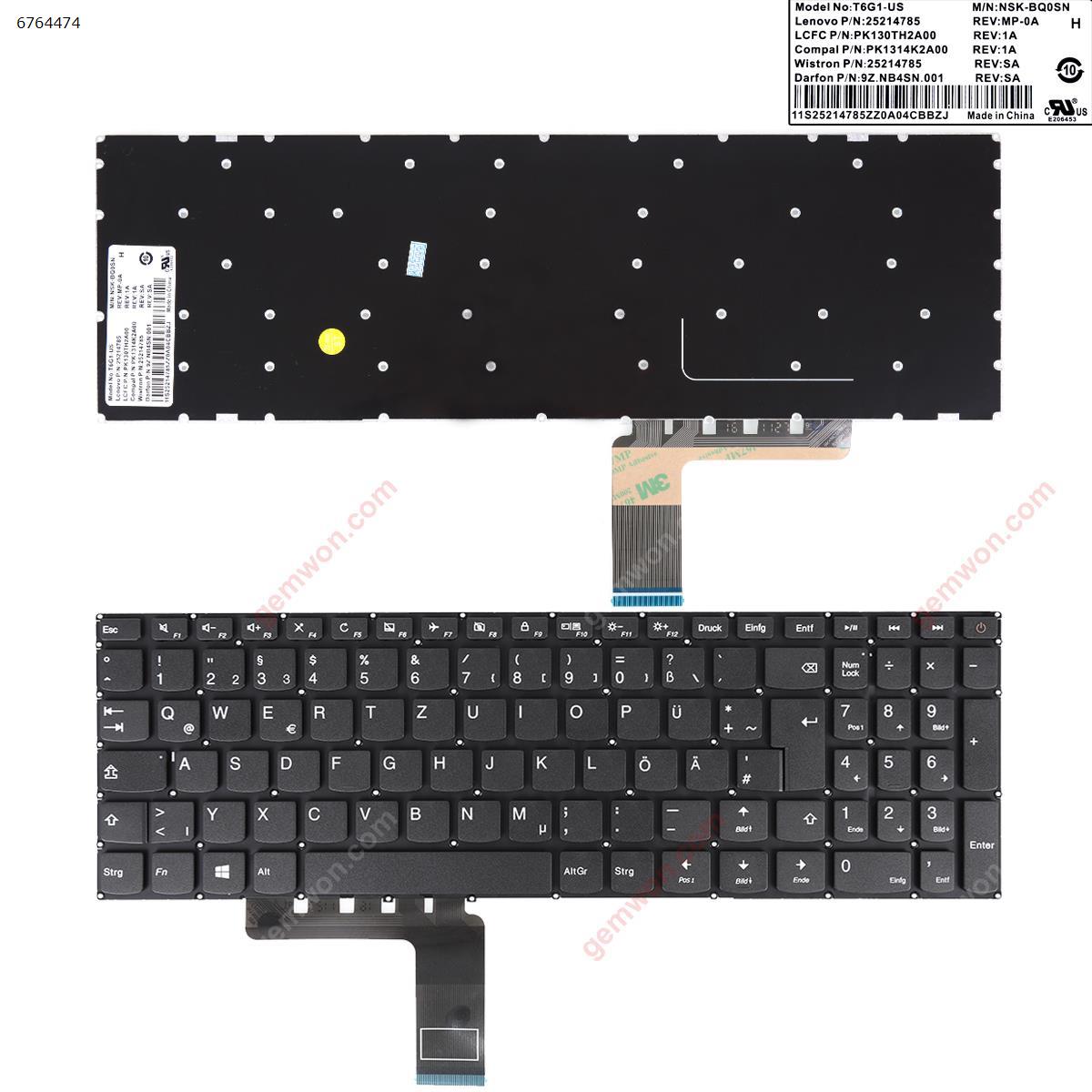 Picture of New Replacement Laptop Keyboard For LENOVO Ideapad 110-15ACL 110-15AST 110-15IBR BLACK win8 (Without FRAME) GR Layout