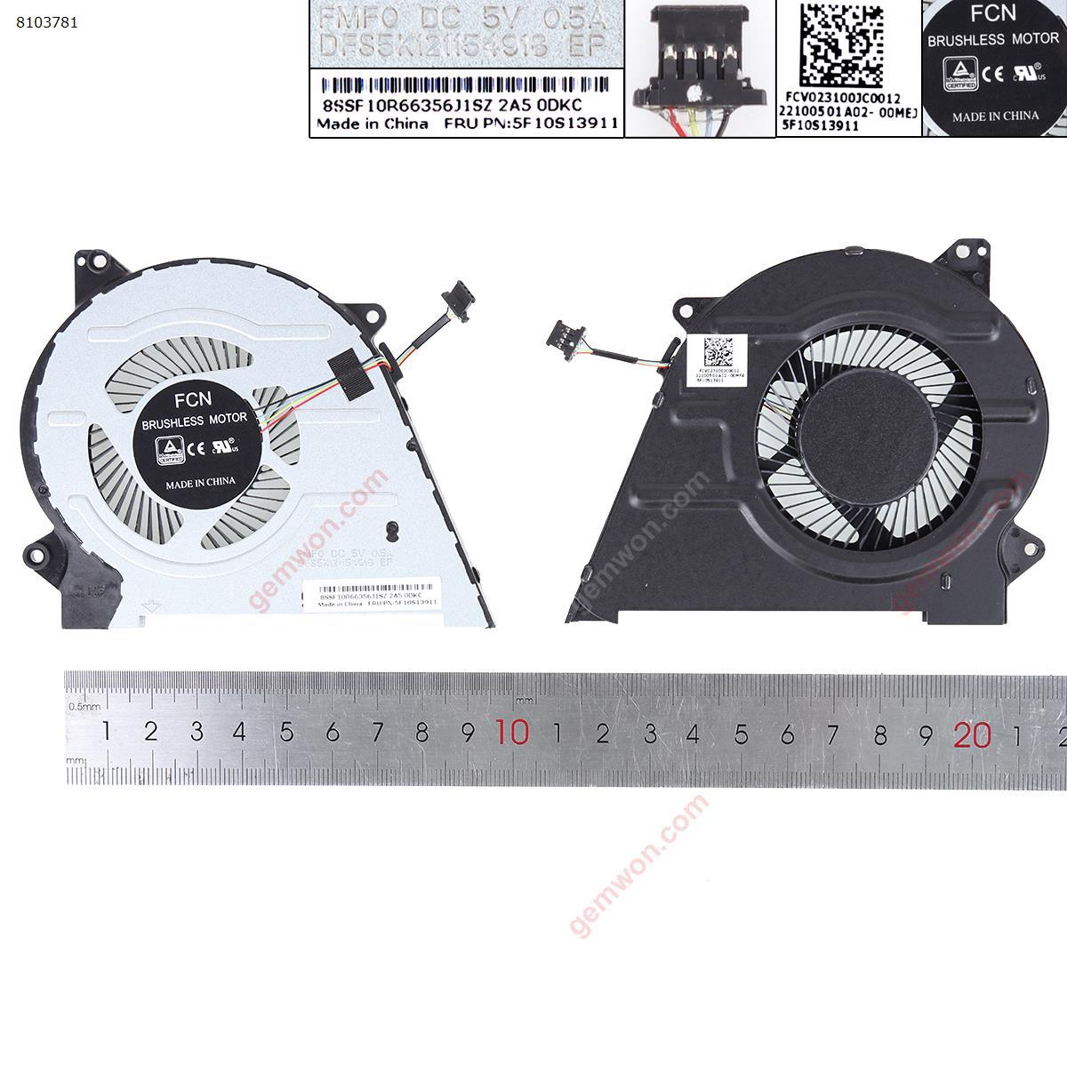 Picture of New Replacement CPU Cooling Fan For Lenovo Ideapad FLEX5 14IIL05 14ARE05 C550-14|（ORG）. N/A Layout
