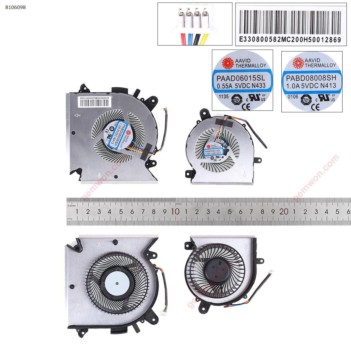Picture of New Replacement CPU Cooling Fan For MSI GF63 GF65 MS-16R1/R3/R5 WF65 L+R （OEM） N/A Layout