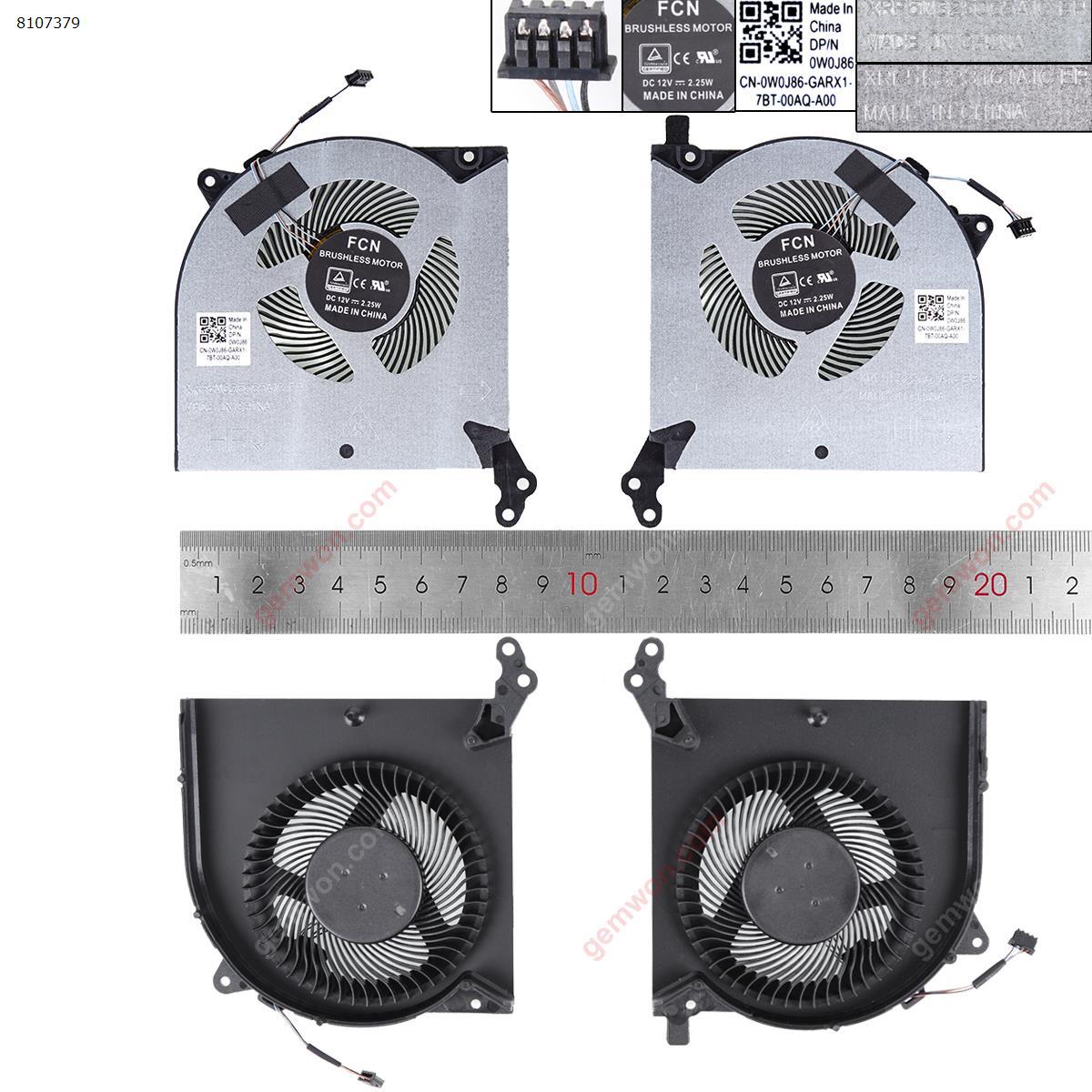 Picture of New Replacement CPU Cooling Fan For LENOVO R7000 Y7000 Y7000P 2020 L+R 12V，without cover（High copy）. N/A Layout