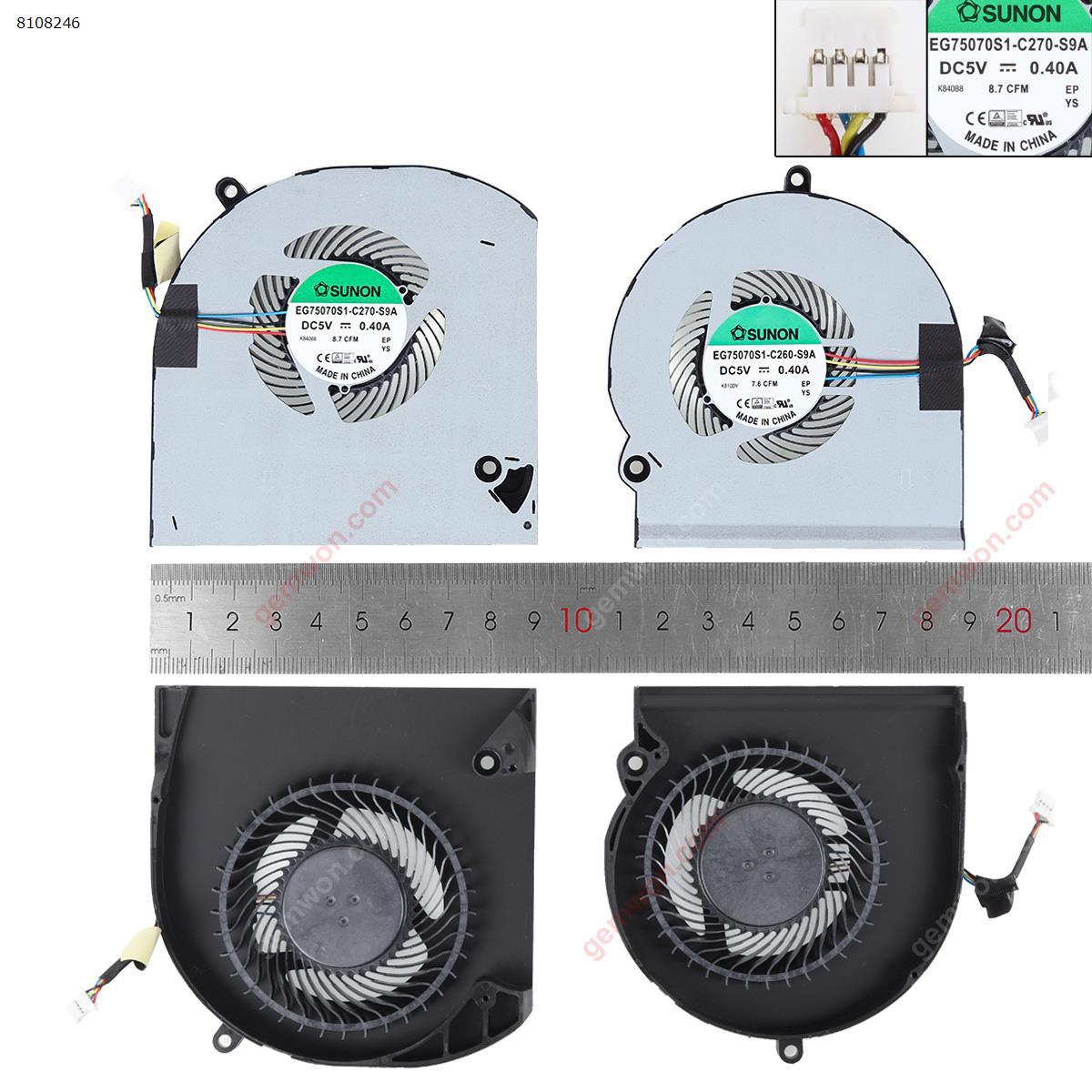 Picture of New Replacement CPU Cooling Fan For Dell Alienware 15 R3 R4 P69F Laptop CPU dan GPU Cooling Fan（ORG）. EG75070S1-C260-S9A EG75070S1-C270-S9A Layout