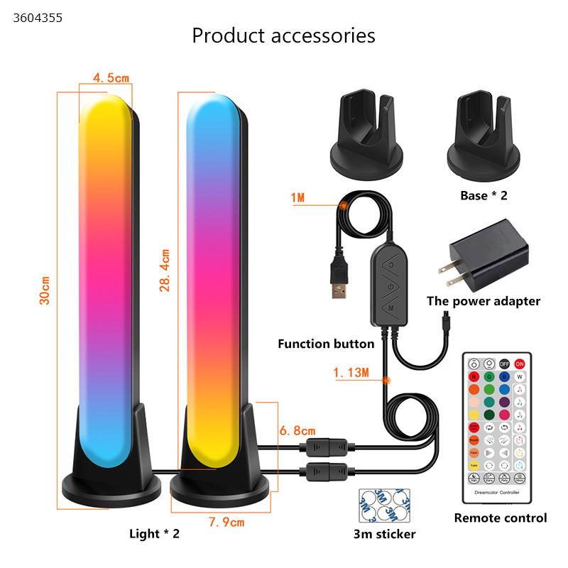 Picture of LED Computer Symphony Desktop WIFI Atmosphere Light (Phantom WIFI+Bluetooth Two Packs (Black) 10W/European Standard)