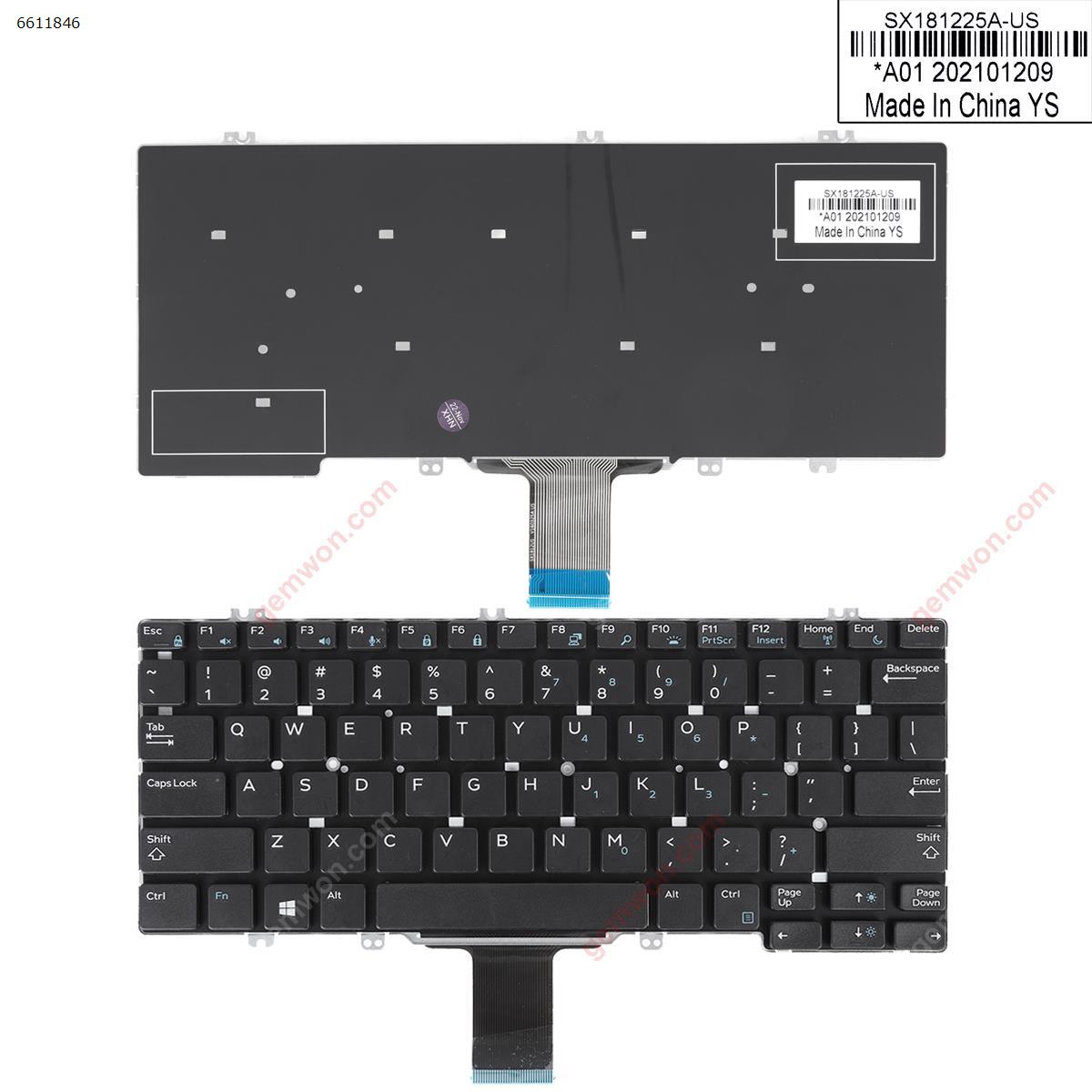 Picture of New Replacement Laptop Keyboard For Dell Latitude E5280 E5289 E7280 E7390 BLACK（Without FRAME） US Layout
