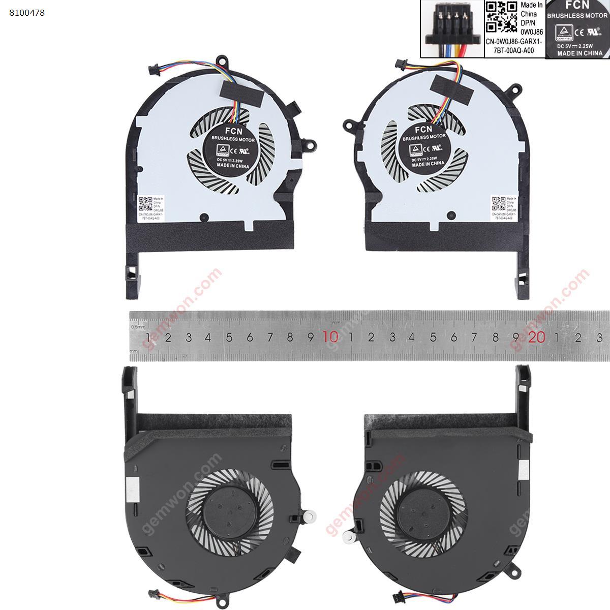 Picture of New Replacement CPU Cooling Fan For HP ROG ZX80G FX504 FX80GE FX80FE FX80 L+R（High copy）. N/A Layout