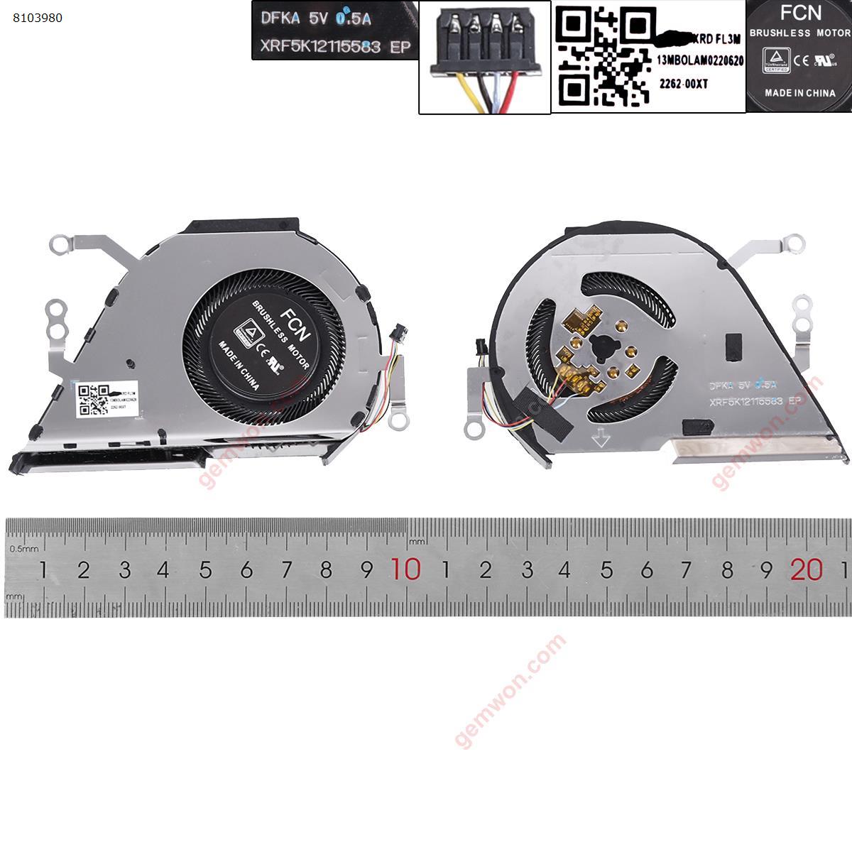 Picture of New Replacement CPU Cooling Fan For ASUS X420U X420UA Y406 Y406U Y406UA 13NB0LA0M02111（High COPY） 13NB0LA0M02111 Layout