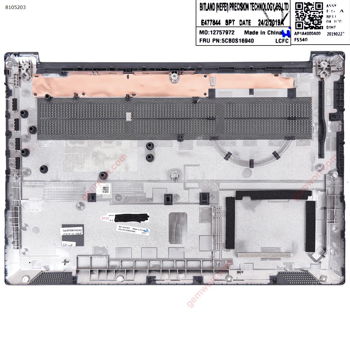 Picture of New Replacement Laptop Cover For Lenovo ideapad S145-15IWL 340C-15 Laptop Base Bottom Case Cover Black grey.