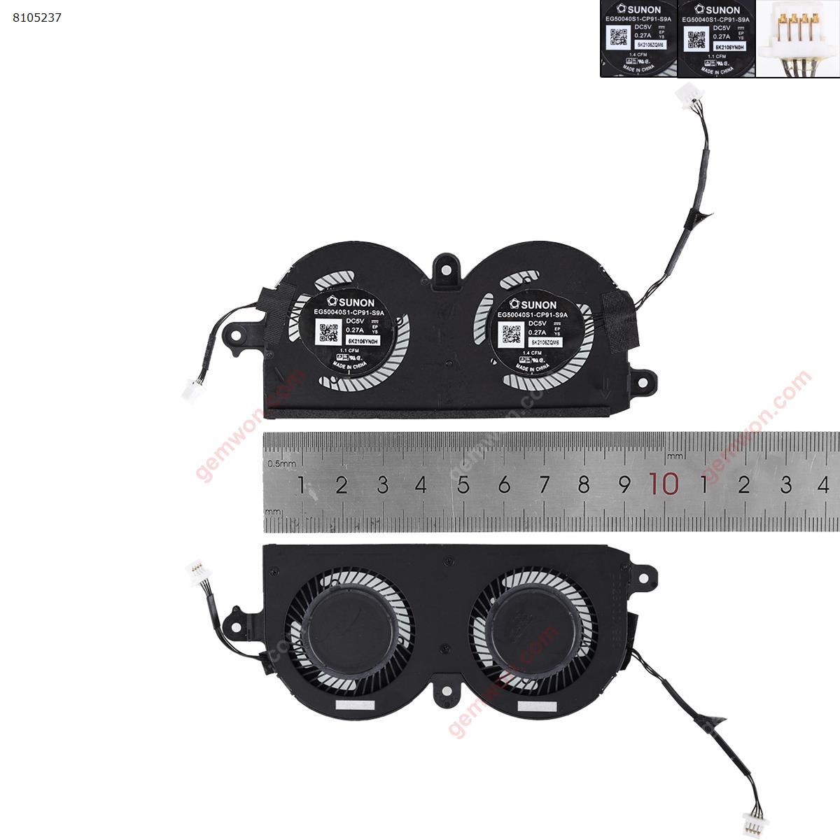 Picture of New Replacement CPU Cooling Fan For Dell XPS 13 9370 9380 CPU Cooling Fan（ORG）. 0980WH 980WH ND55C19-16M01 Layout
