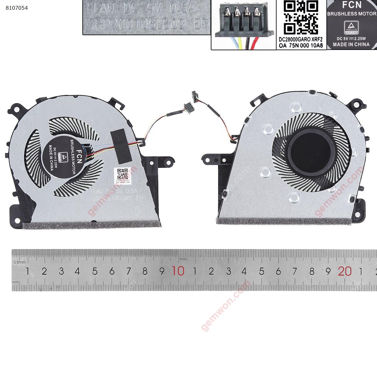 Picture of New Replacement CPU Cooling Fan For Lenovo  ideapad s145-14iwl （High copy）. N/A Layout