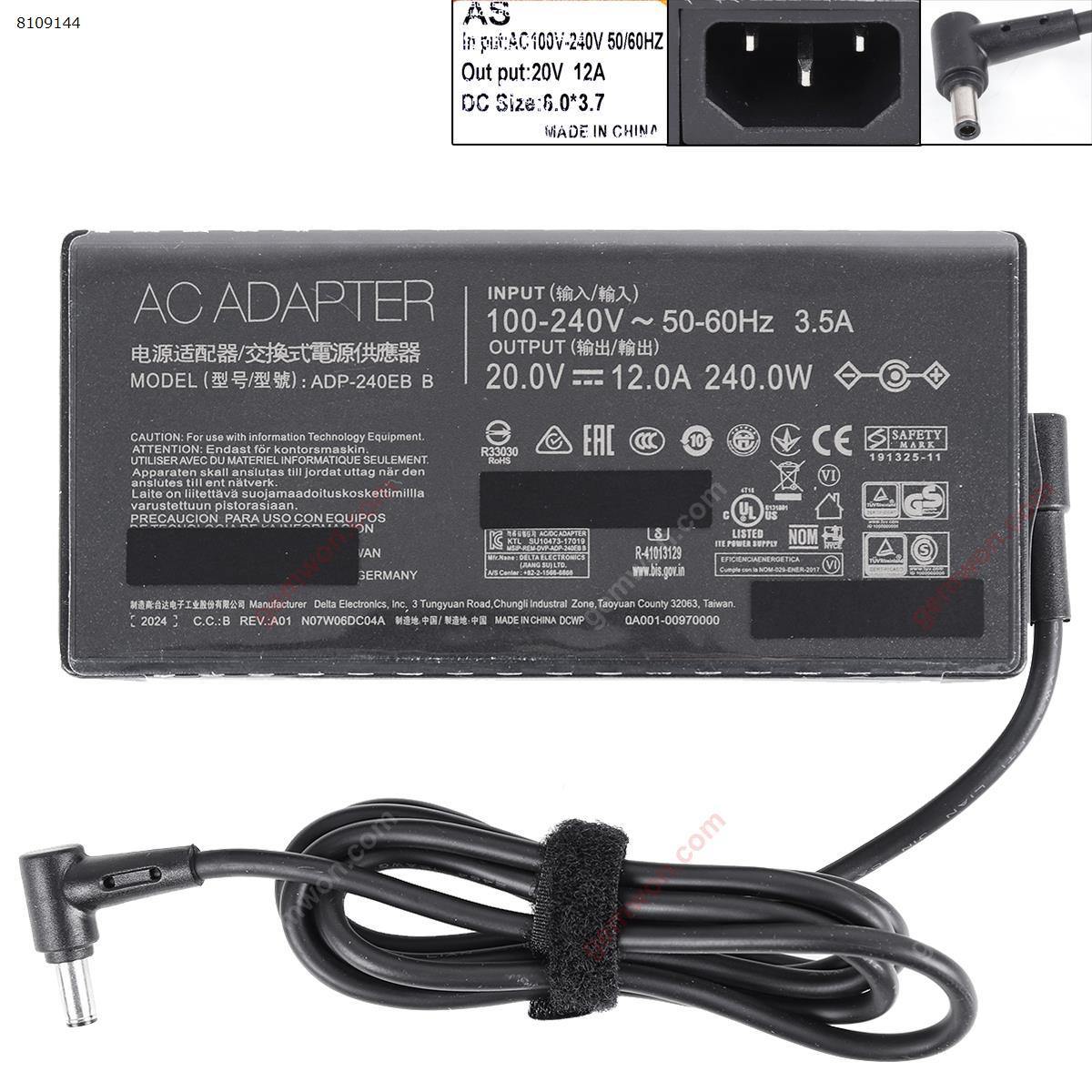 Picture of Asus 20V 12A 240W 6.0x3.7x0.7mm（Original ）.