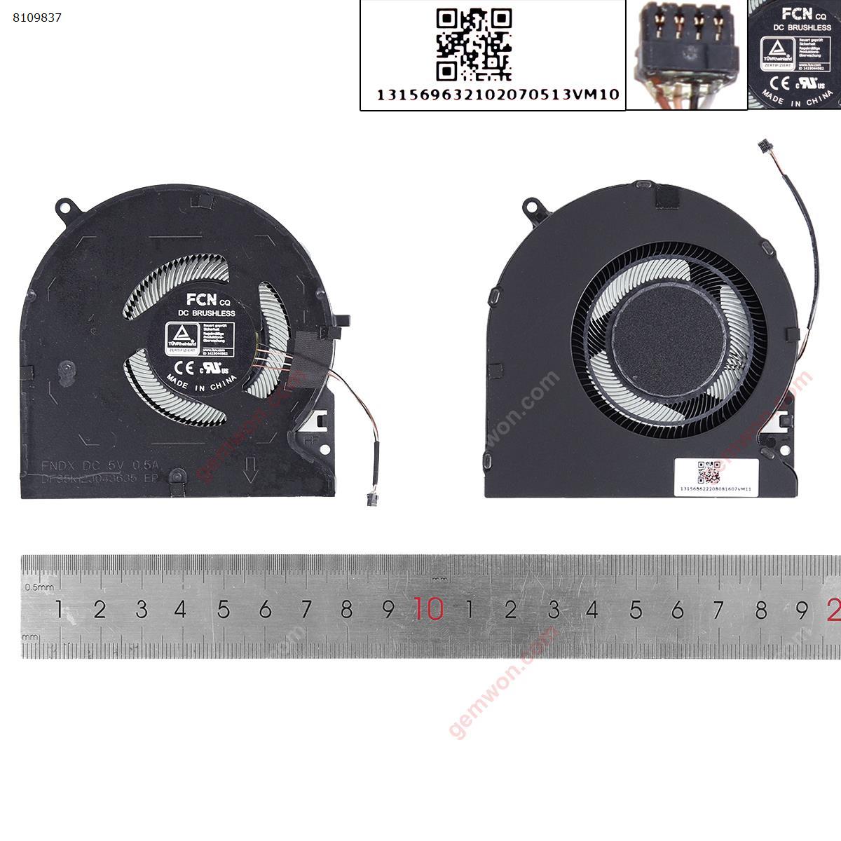 Picture of New Replacement CPU Cooling Fan For Razer Blade 15 Elite Edition RZ09-0301 02385 0288 0313 0330 0367 RZ09-0300 CPU+GPU (ORG）. DFS5K123043635 DFS5K121144645 Layout