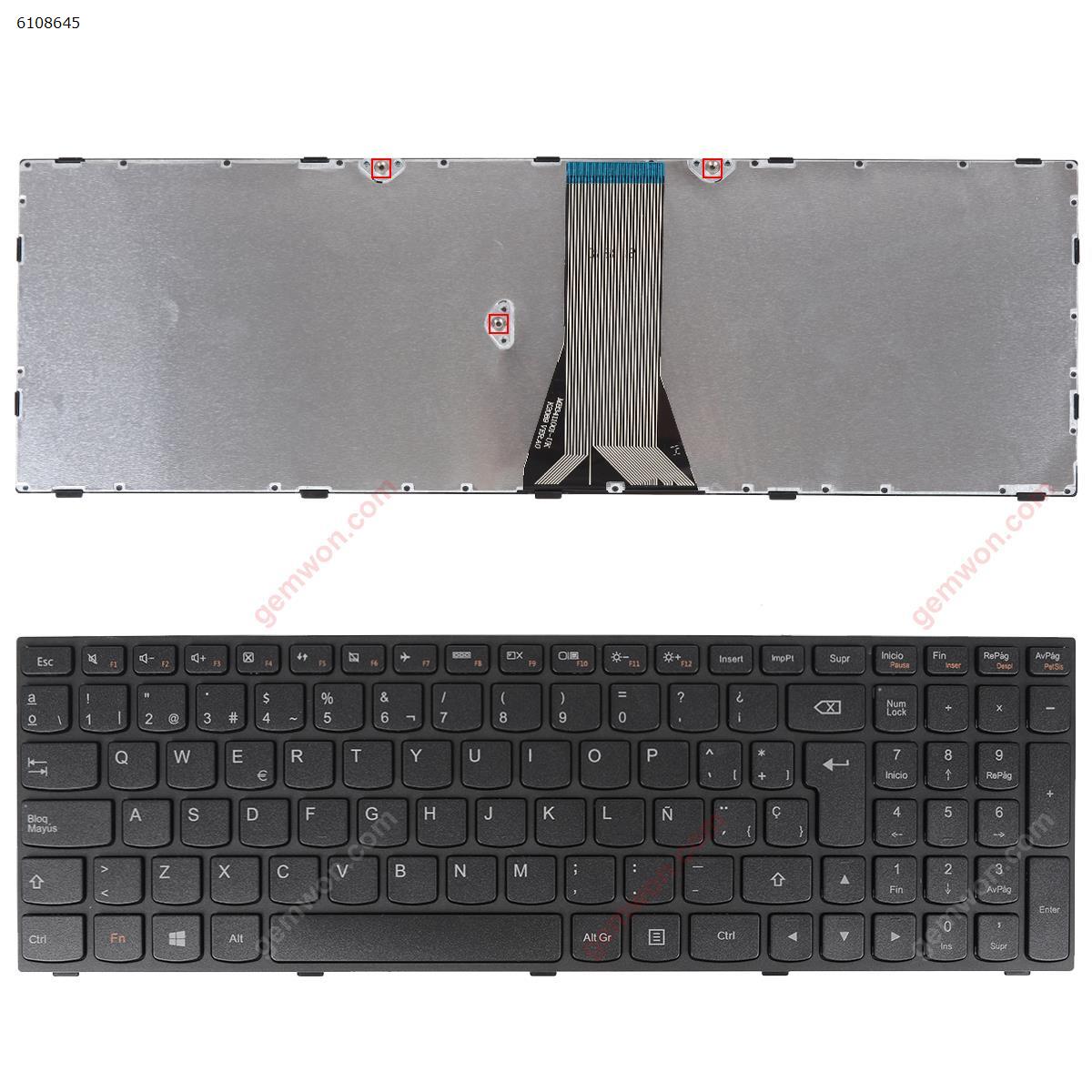 Picture of New Replacement Laptop Keyboard For LENOVO  G50-70 BLACK FRAME BLACK(For Win8) SP Layout