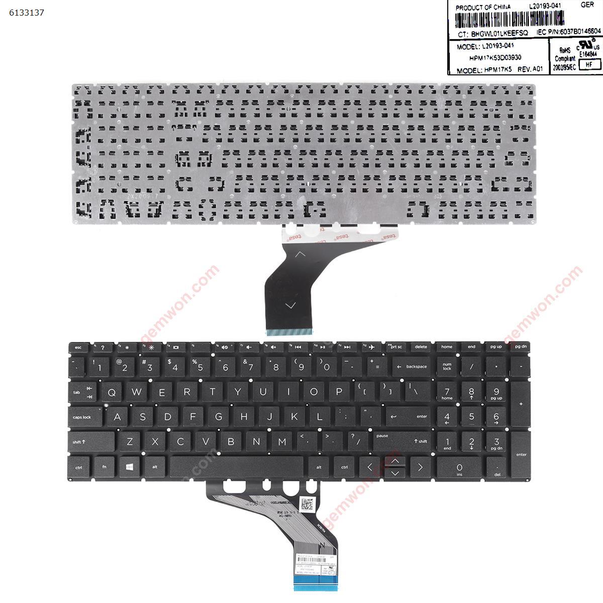 Picture of New Replacement Laptop Keyboard For HP Pavilion 15-DA 250 255 G7 Gen7 BLACK (without backlit ，Small Enter   OEM WIN8) US Layout