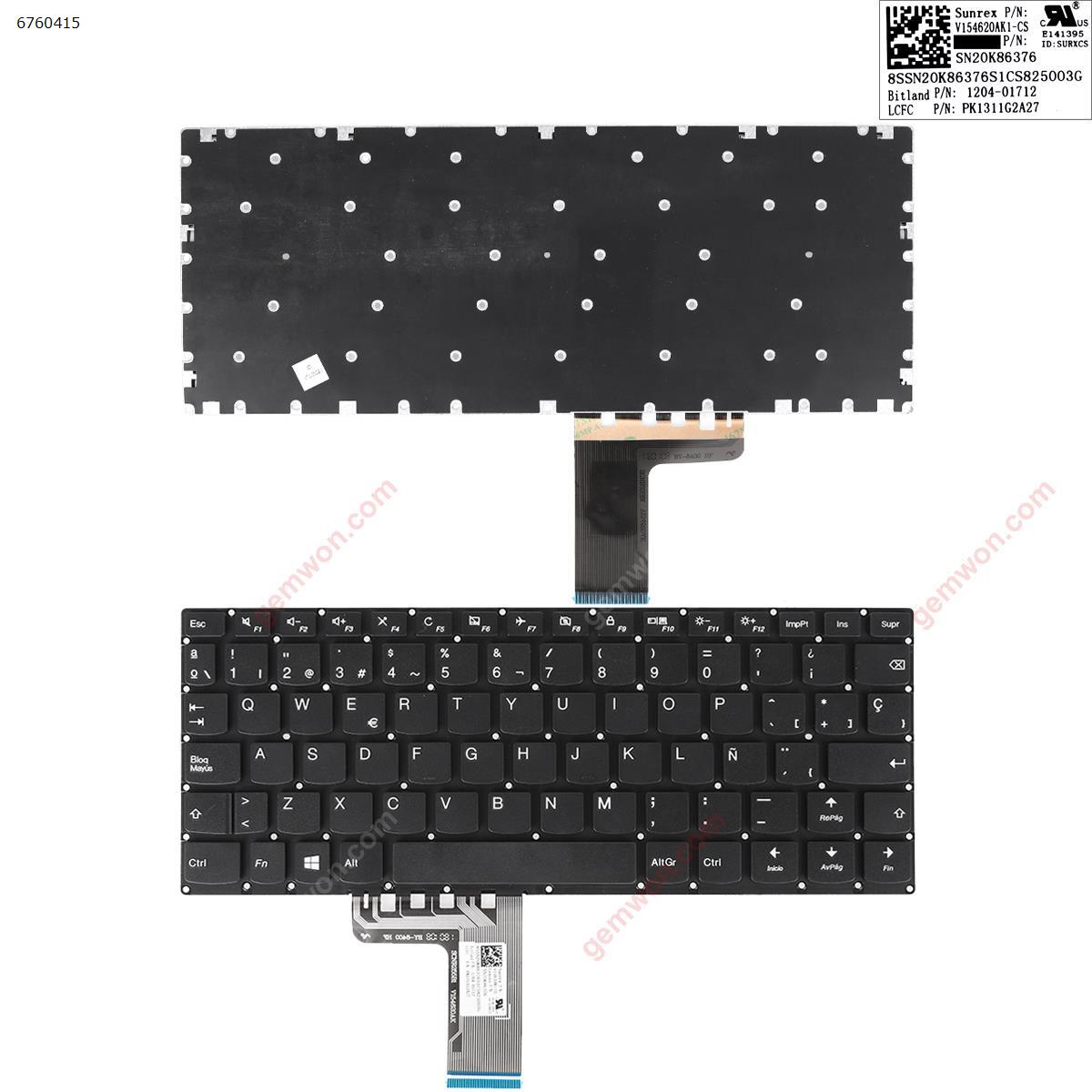 Picture of New Replacement Laptop Keyboard For Lenovo Yoga 310-11 310-11IAP 710-11 710-11IKB 710-11ISK BLACK win8(Without FRAME) SP Layout
