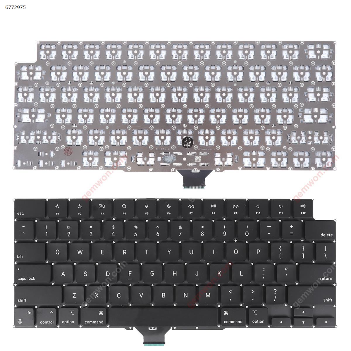 Picture of New Replacement Laptop Keyboard For ​Apple Macbook Pro 14'' 16'' M1 A2442 A2485 2021 BLACK (Small Enter） US Layout