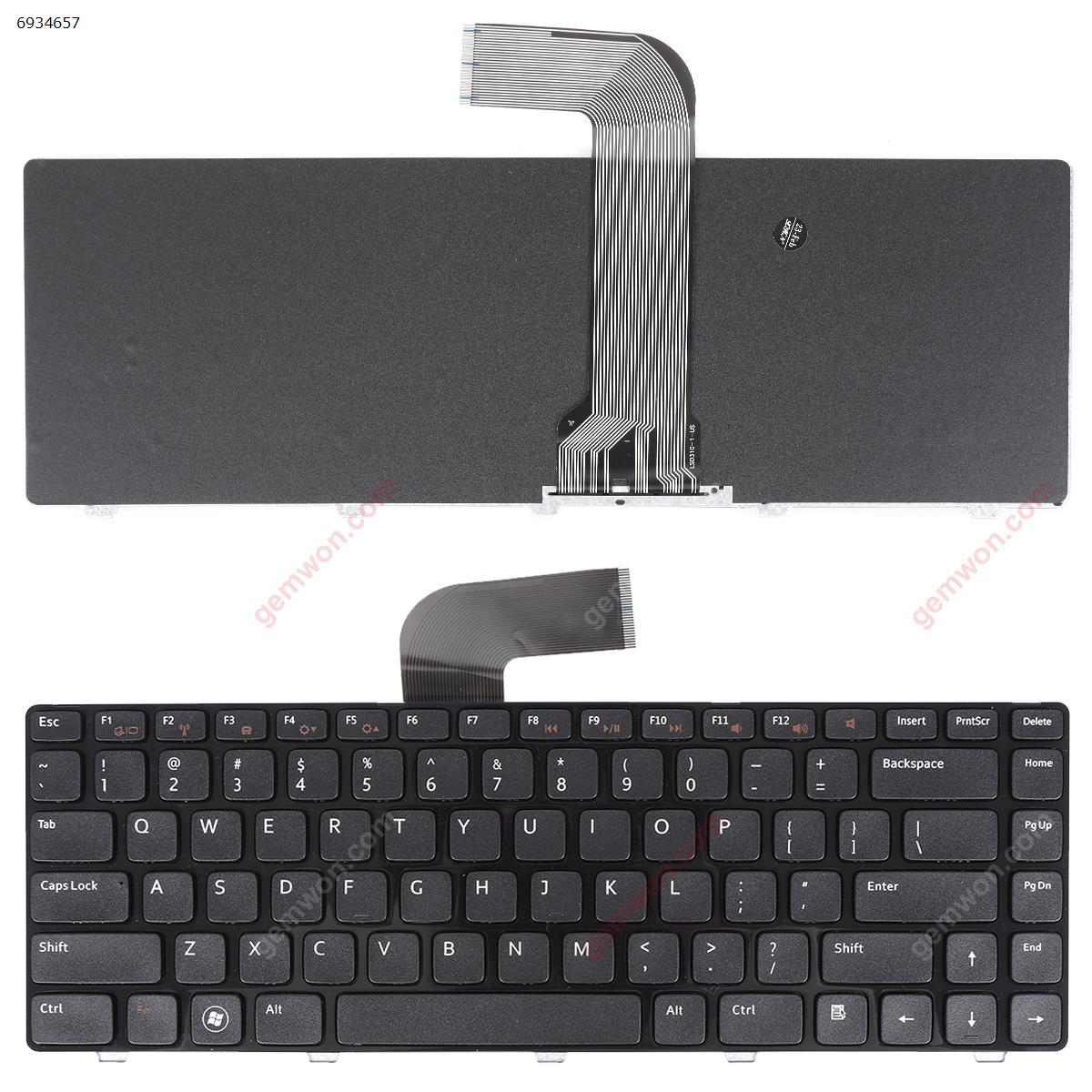 Picture of New Replacement Laptop Keyboard For DELL Vostro 3550/XPS L502/New Inspiron 14R/Inspiron N4110 M4110 N4050 M4040 N5050 M5050 M5040 N5040 N411Z GLOSSY FRAME BLACK OEM US Layout