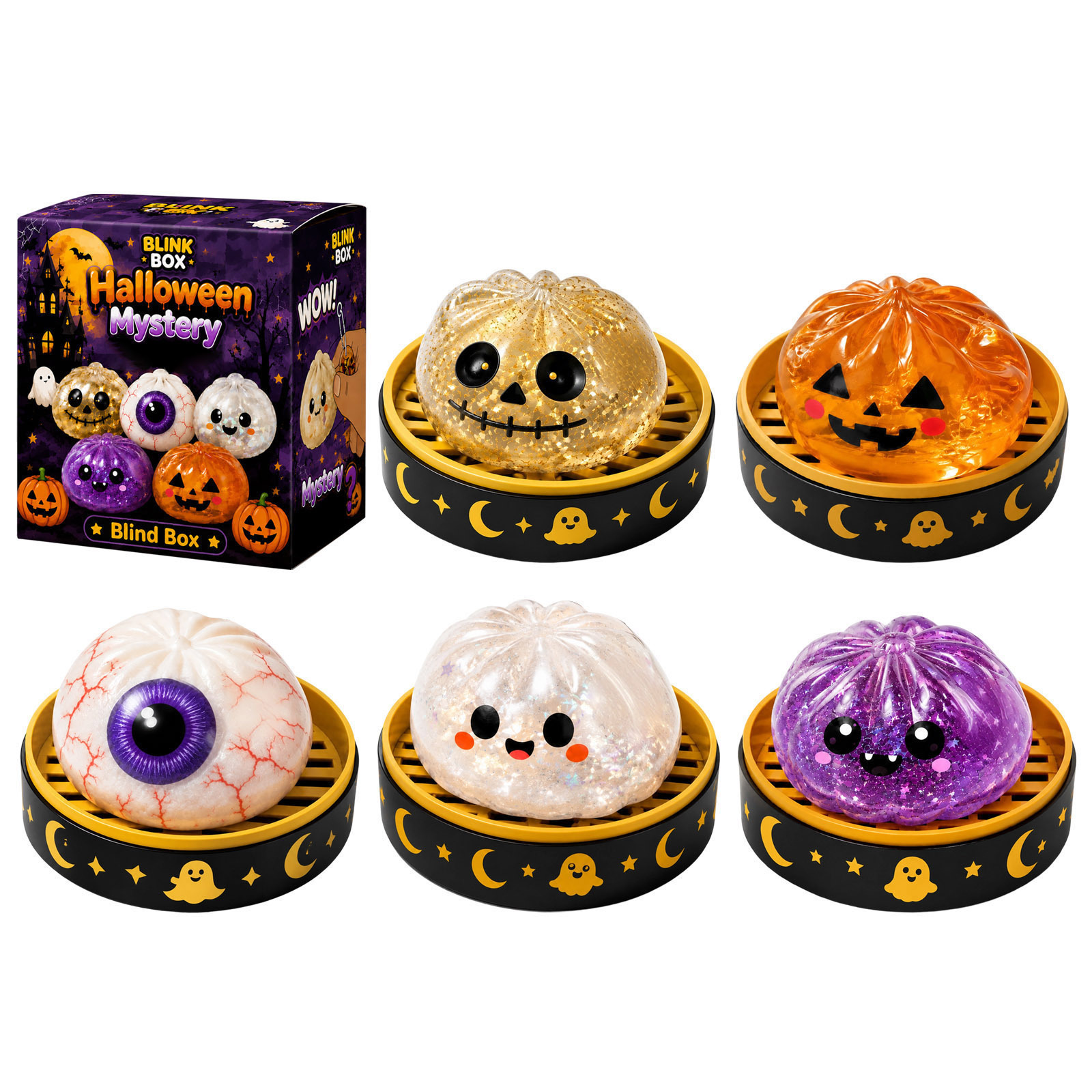 Halloween Squishy Mystery Blind Box Set of 5