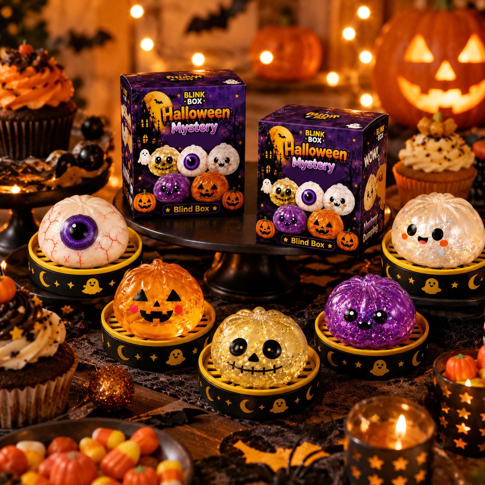 Halloween Squishy Mystery Blind Box Set of 5 view 2