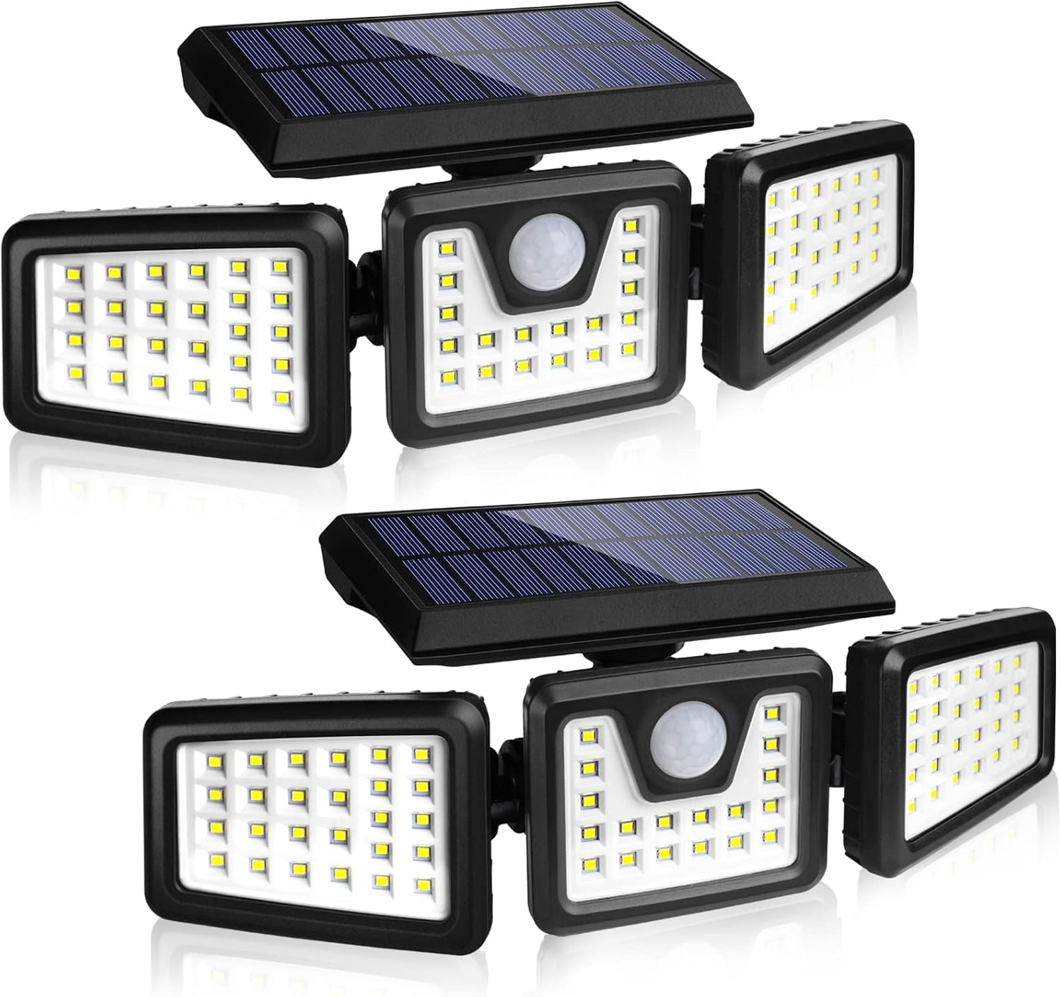 KIBTOY Solar Security Light Motion Sensor, 70 LED Solar Lights Outdoor, 360° Wide Lighting Angle IP65 Waterproof, Solar Flood Lights for Front Door, Yard, Garage, Sidewalk, Pathway (2 Pack) [Energy Class A]