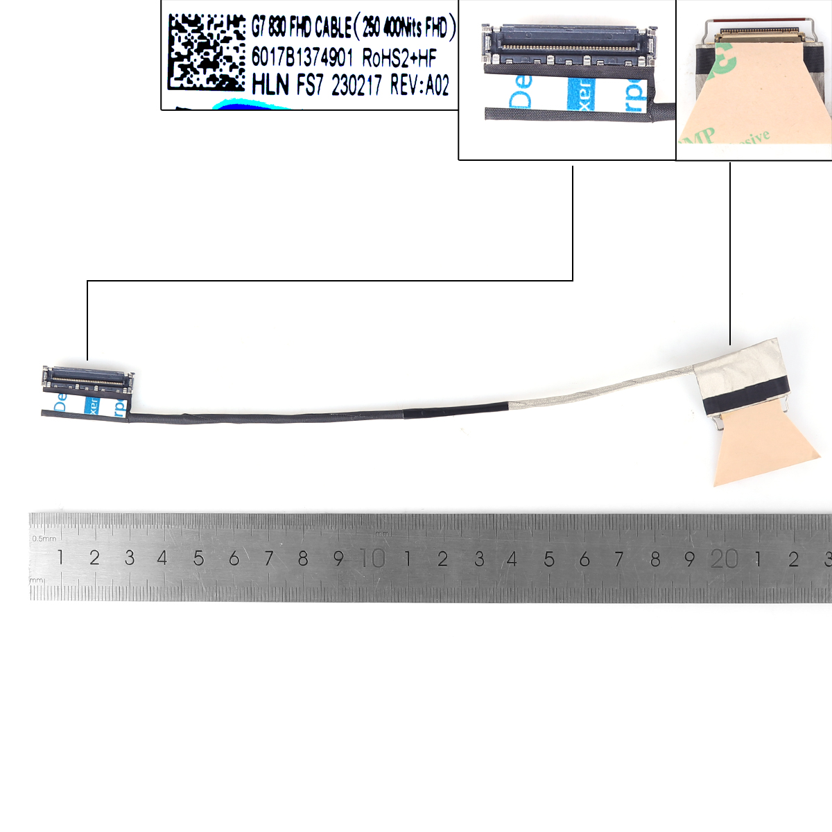 Picture of New LCD Display Screen Cable Replacement  For HP 830 g7 835 G7 30pin0.5 FHD 250 400 Nits
