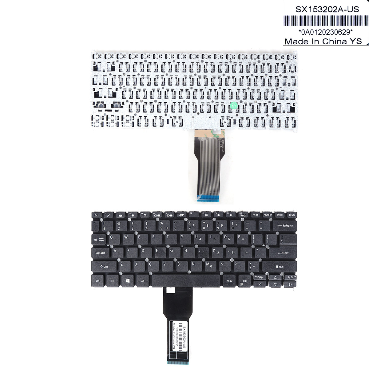 Picture of New Replacement Laptop Keyboard For ACER Aspire A514-54  BLACK(For Win8) US Layout
