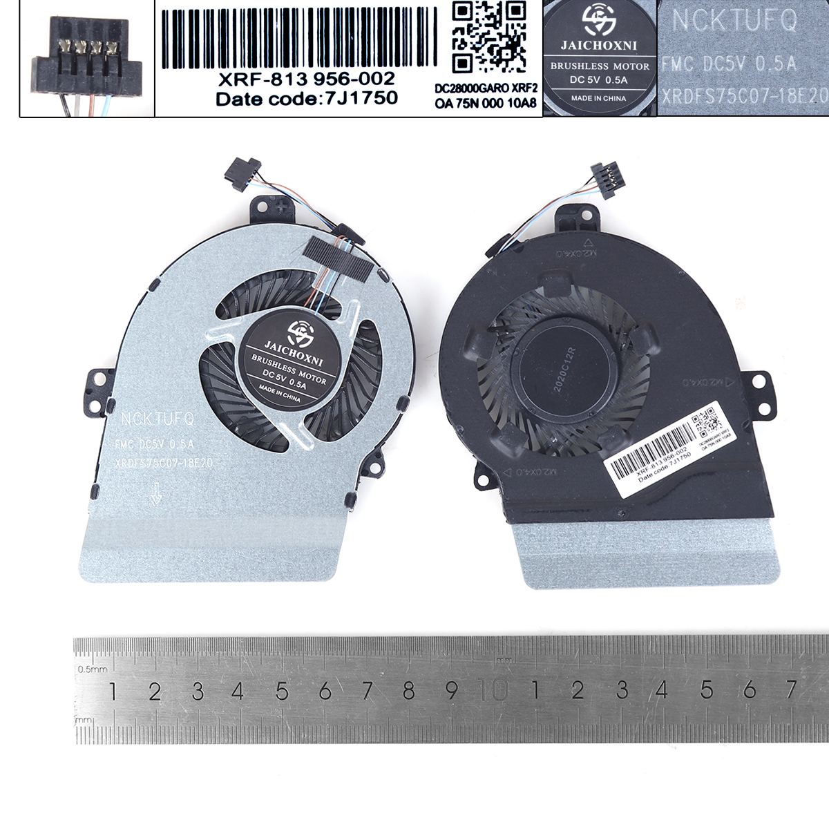 Picture of New Replacement CPU Cooling Fan For HP TPN-Q208 15-CS（CPU,High copy,version 2） N/A Layout