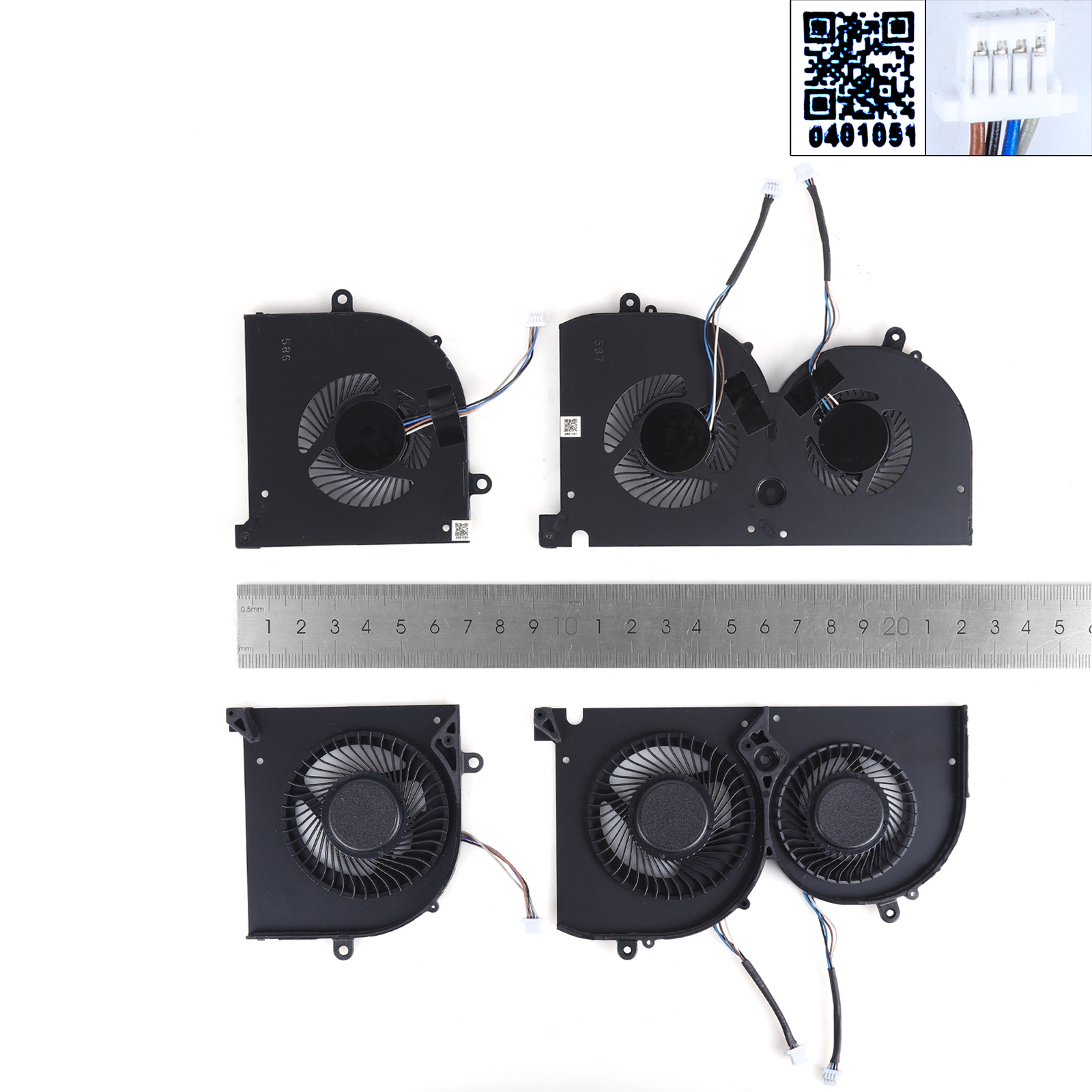 Picture of New Replacement CPU Cooling Fan For MSI 17G1 17G2 GS75 P75 GS75 CPU+GPU（High copy）. N/A Layout