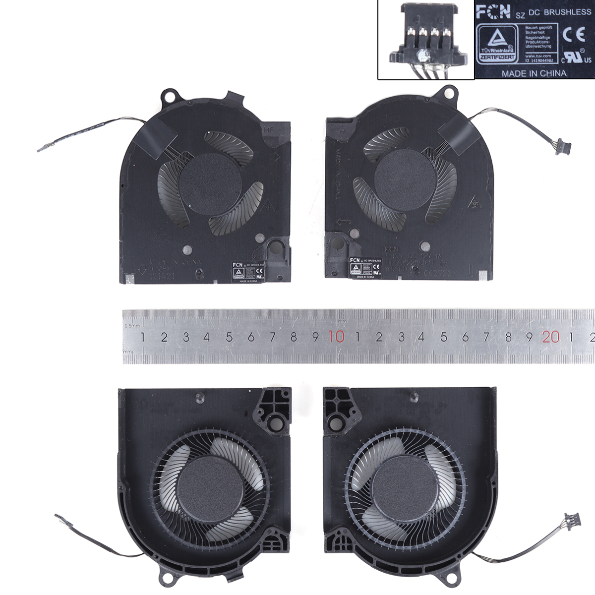 Picture of New Replacement CPU Cooling Fan For DELL 2021 G15 5515 cooling fan （CPU+GPU，THICK，ORG）. RTX3070 Layout