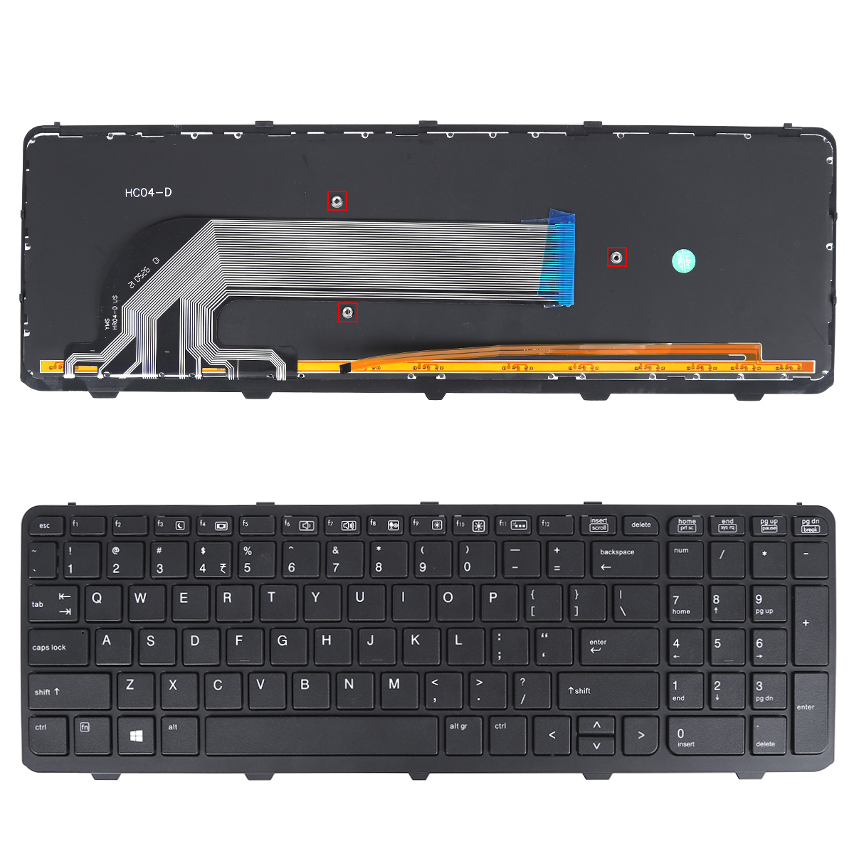 Picture of New Replacement Laptop Keyboard For HP ProBook 450 G0 450 G1 455 G1 BLACK (Backlit,WIN8) US Layout