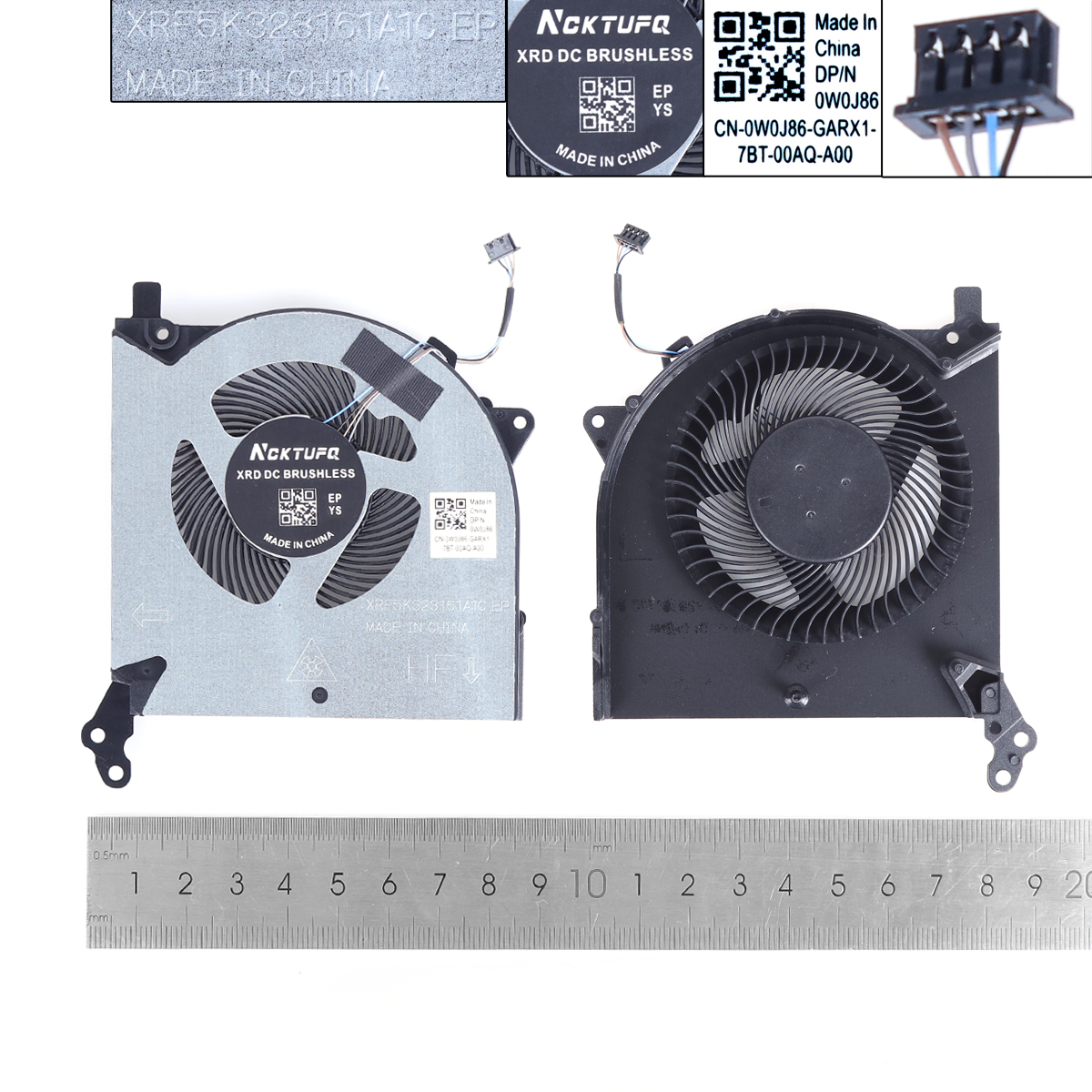 Picture of New Replacement CPU Cooling Fan For LENOVO R7000 Y7000 Y7000P 2020 GPU 5V，without cover（High copy）. N/A Layout