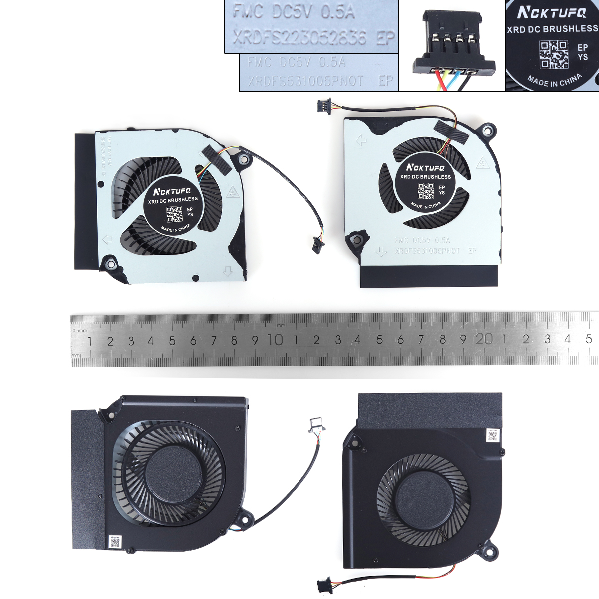 Picture of New Replacement CPU Cooling Fan For Acer Predator Helios PH317-53 PH315-52 Nitro AN515-55 AN517-52 N20C1（CPU+GPU,High copy） N/A Layout