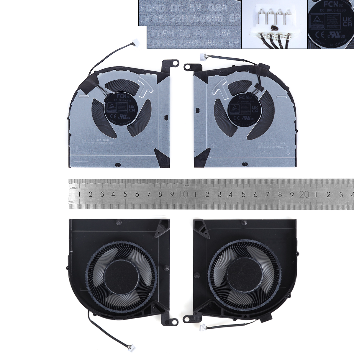 Picture of New Replacement CPU Cooling Fan For Lenovo LOQ 15IRH8 GeekPro G5000 IRH8 5V（CPU+GPU，ORG） N/A Layout