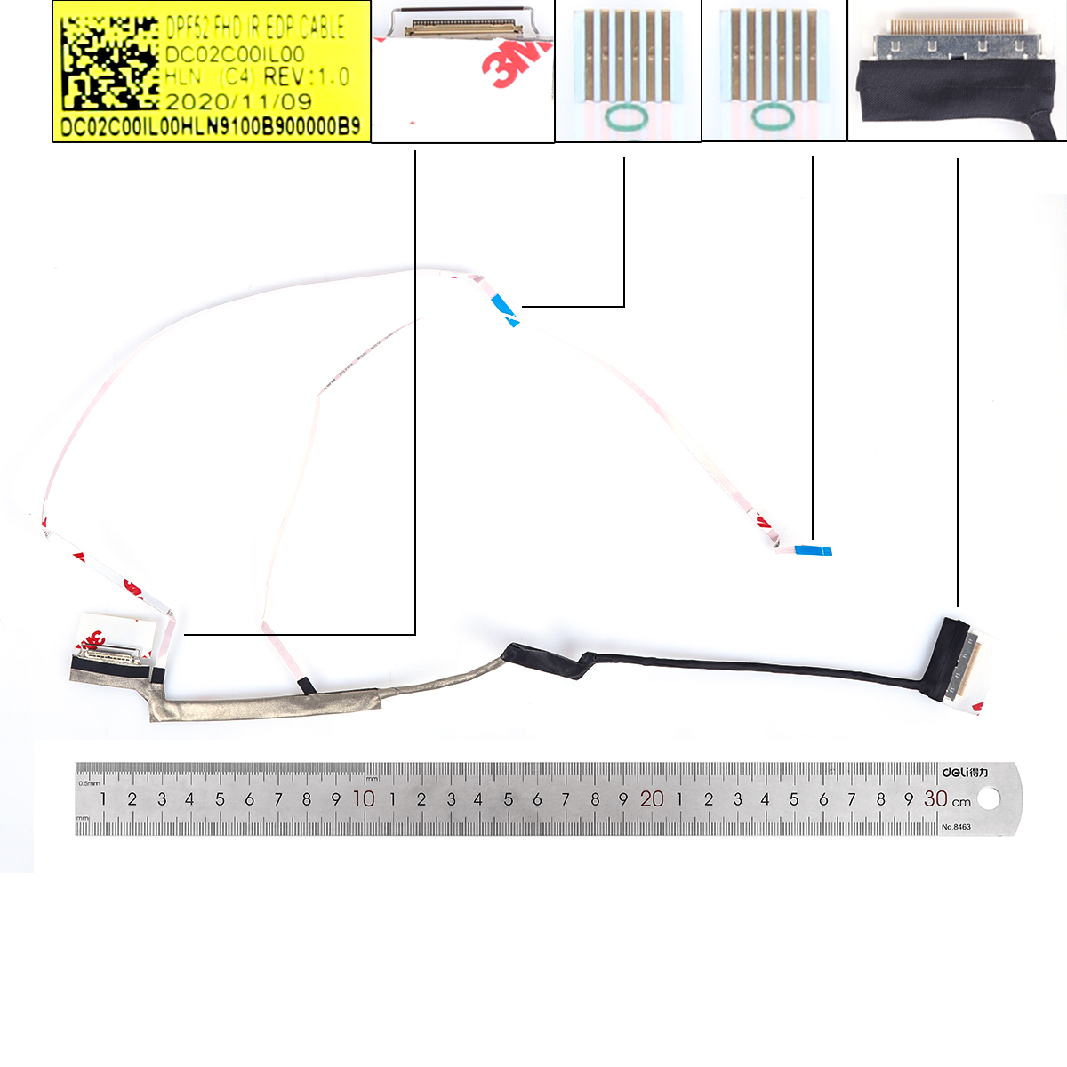 Picture of New LCD Display Screen Cable Replacement  For HP 15V G5 30pin FHD with IR