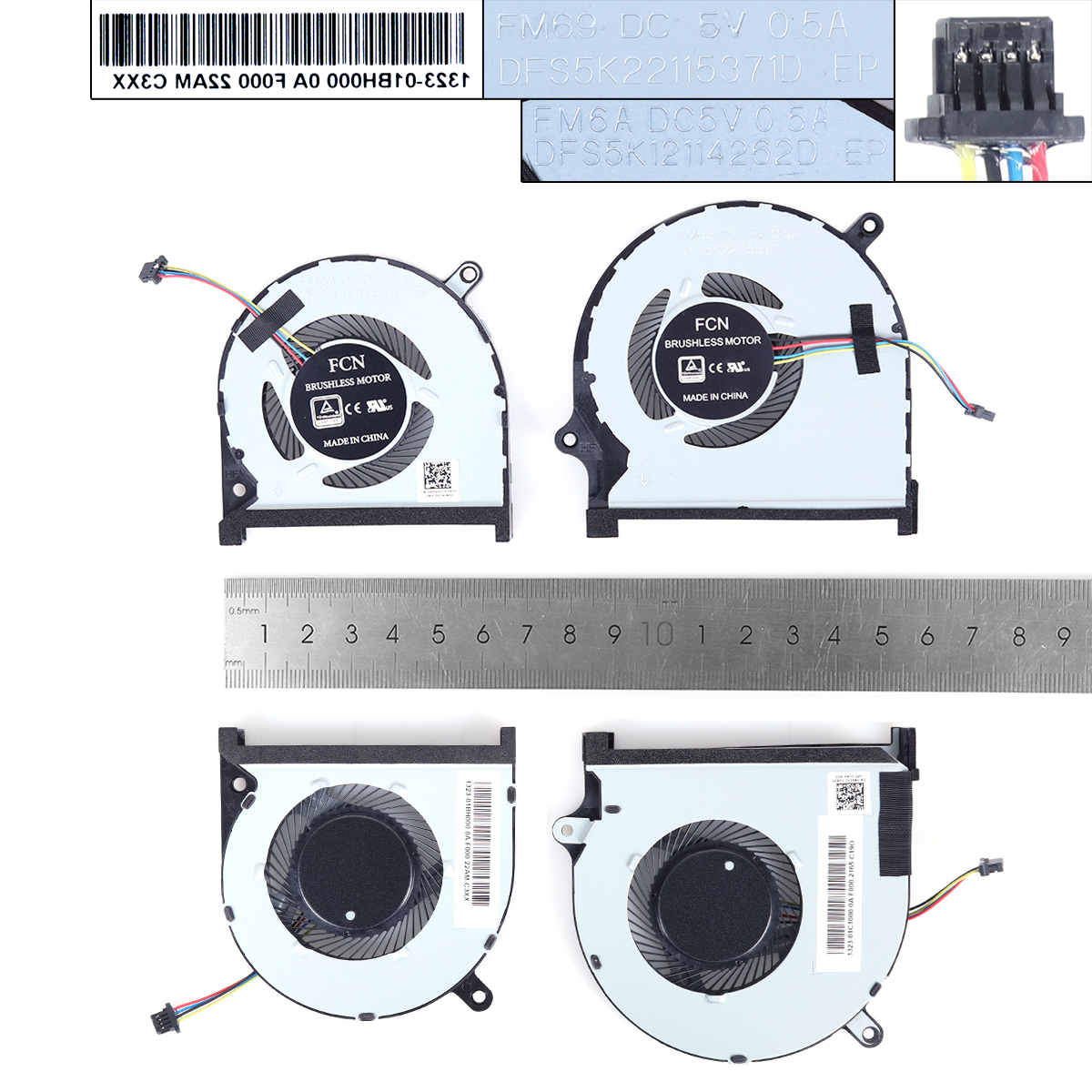 Picture of New Replacement CPU Cooling Fan For DELL insprion 7000 15-7590 7591 P83F（CPU+GPU,ORG） 0MPHWF 0861FC Layout