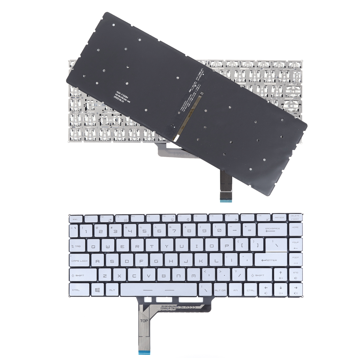 Picture of New Replacement Laptop Keyboard For MSI GS65 GS65 Stealth GS65VR MS-16Q2 SILVER (Backlit,Without FRAME) WIN8 US Layout