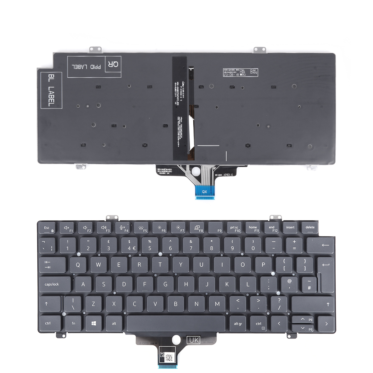 Picture of New Replacement Laptop Keyboard For DELL Latitude 7410 7420 5420 BLACK (Backlit Win8) Uk Layout
