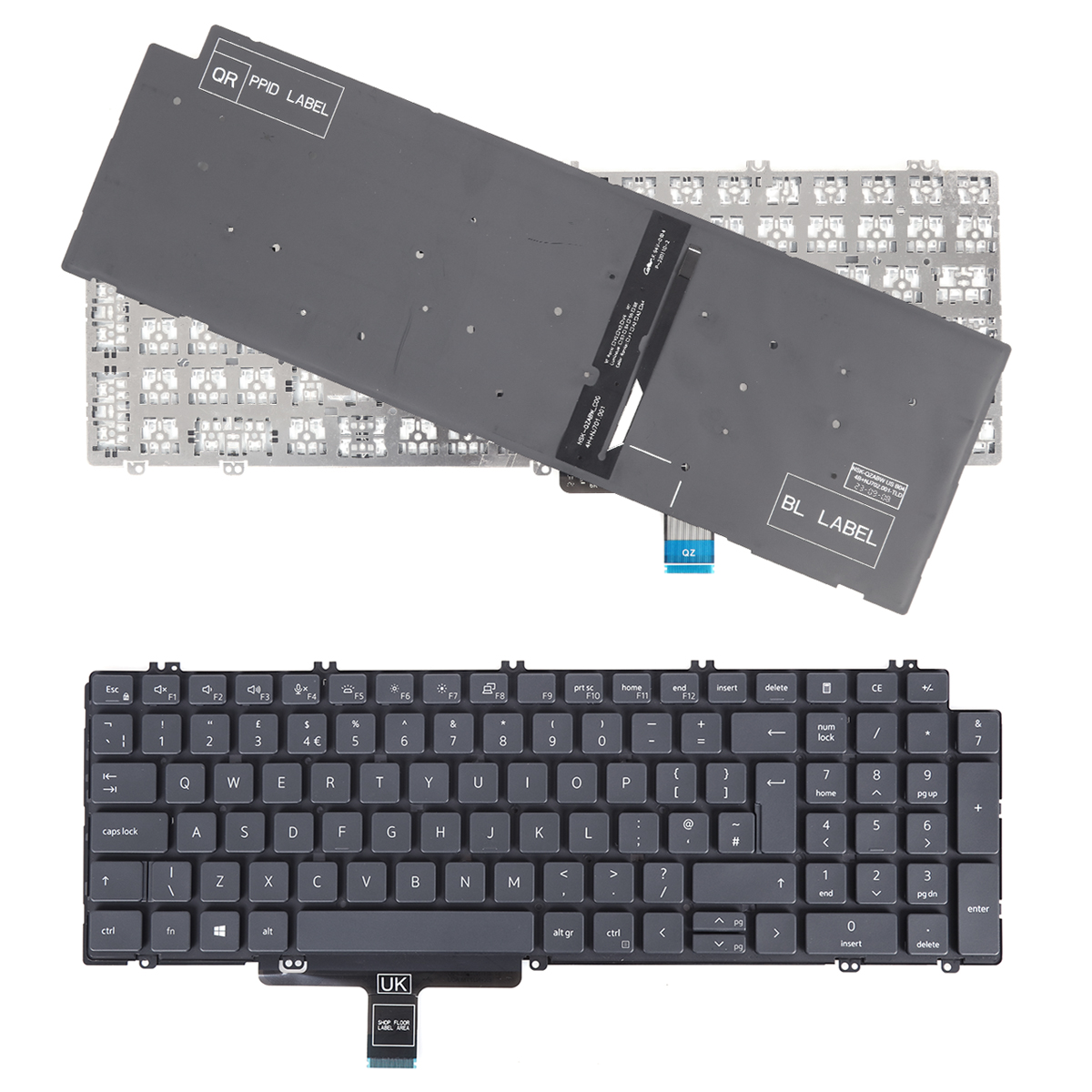 Picture of New Replacement Laptop Keyboard For DELL Latitude 5520 5521 Precision 3560 3561 BLACK(backlit WIN8) Uk Layout