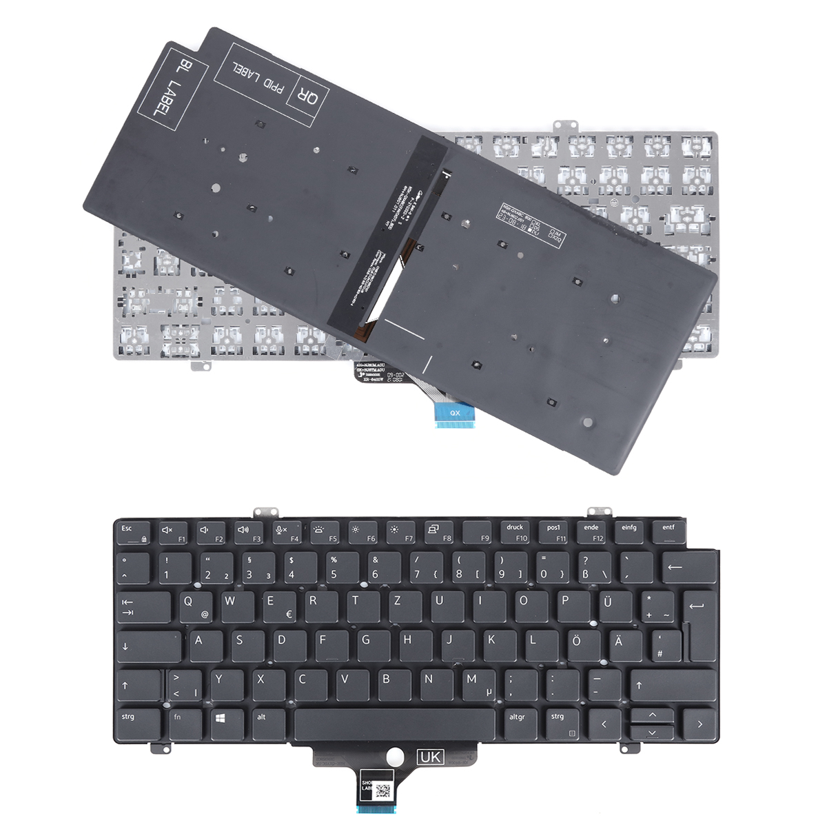 Picture of New Replacement Laptop Keyboard For DELL Latitude 7410 7420 5420 BLACK (Backlit Win8) GR Layout