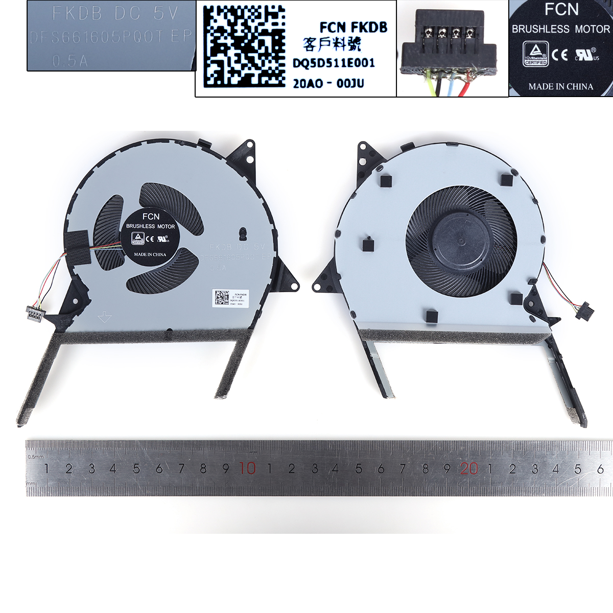 Picture of New Replacement CPU Cooling Fan For ASUS R570UD R570ZD M570DD DC5V 0.5A,CPU（ORG） N/A Layout