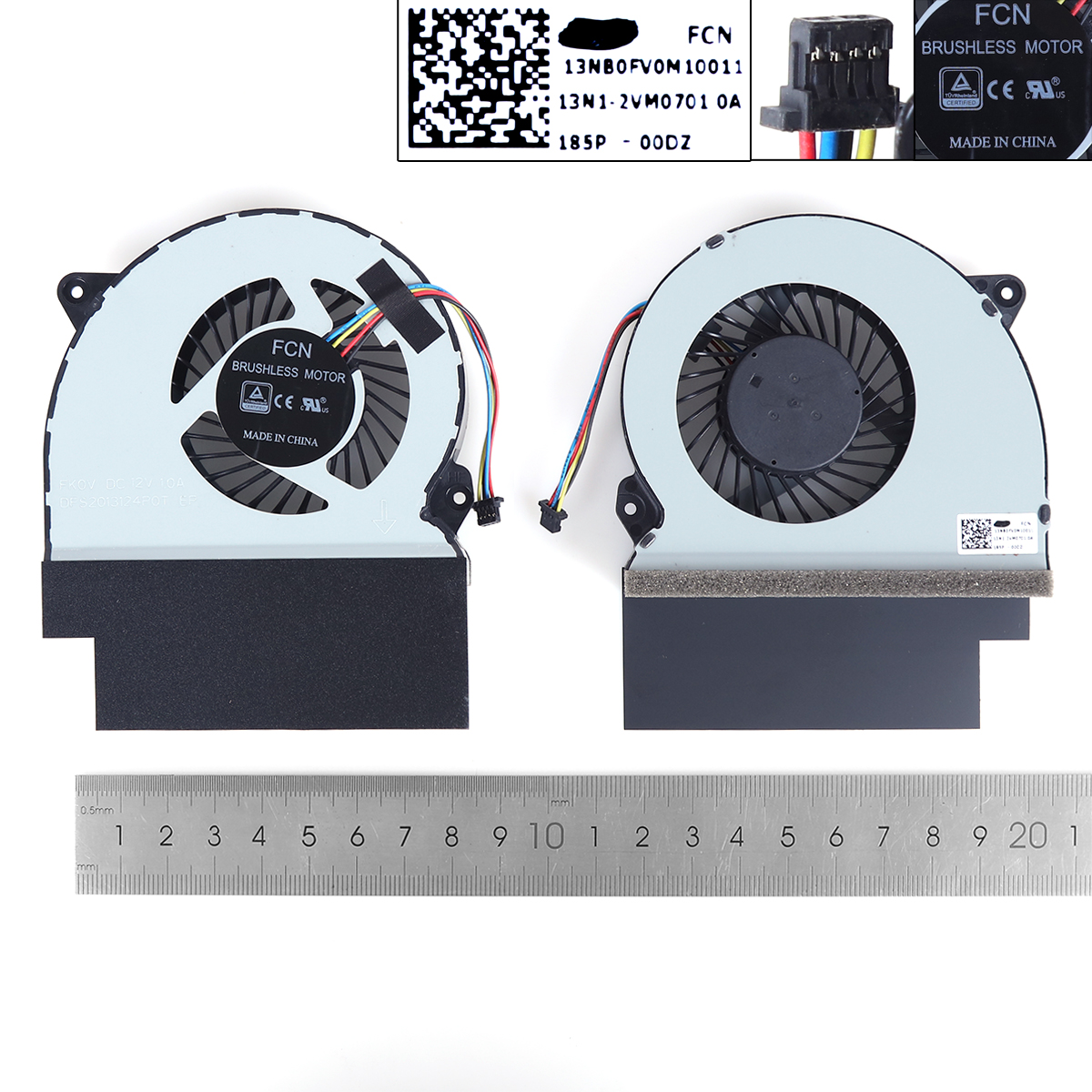 Picture of New Replacement CPU Cooling Fan For ASUS ROG Strix S7Z S7ZC GL702ZC CPU Fan 12V 1.0A（ORG） N/A Layout