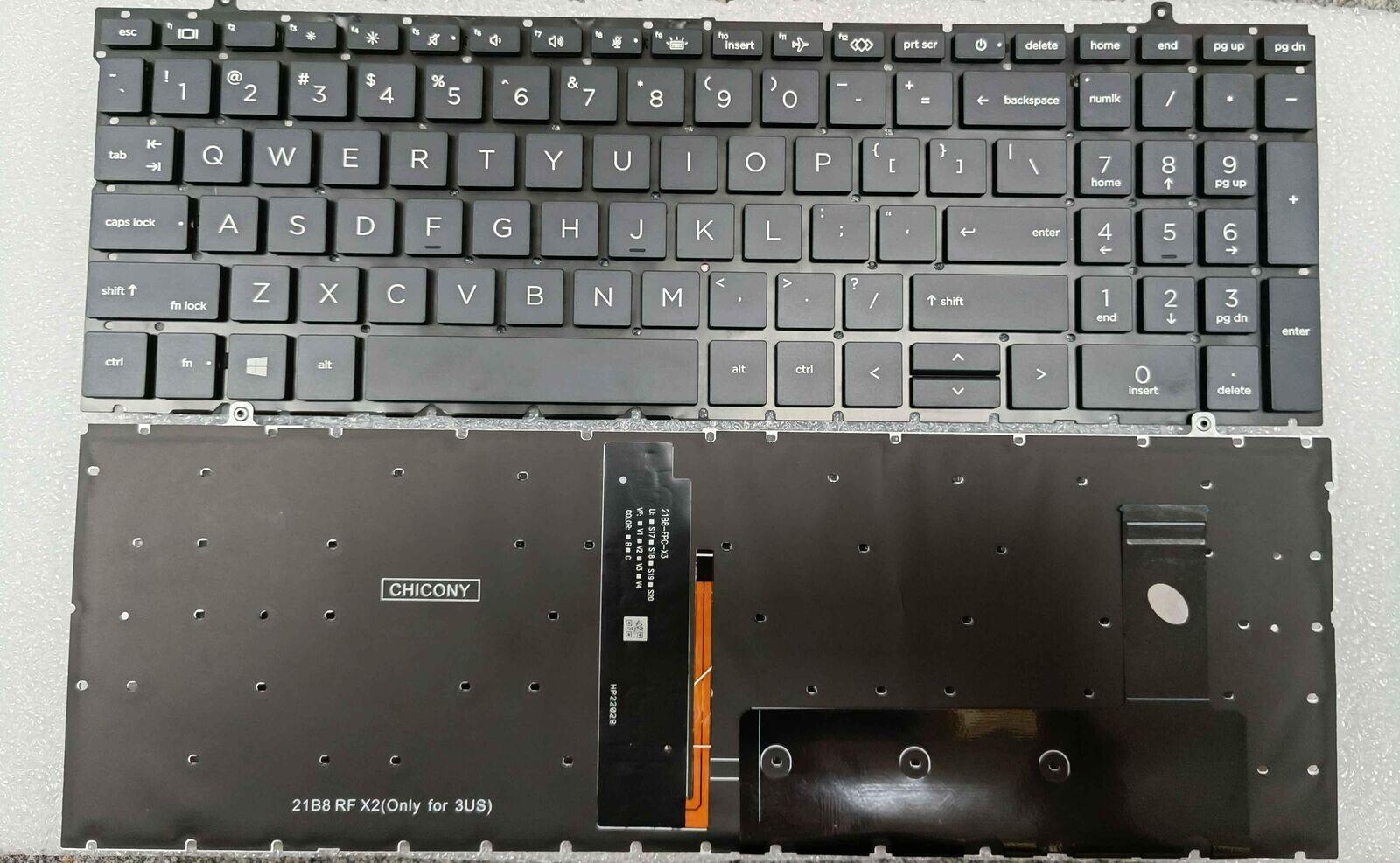 Picture of New Replacement Laptop Keyboard For [Black] HP ProBook 450 G9 455 G9 455R G9 BLACK(backlit WIN8) US Layout