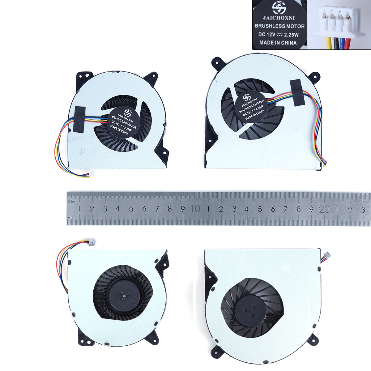 Picture of New Replacement CPU Cooling Fan For ASUS G750JH G750JM G750JS G750JW JZ 12V（L+R,High copy） N/A Layout