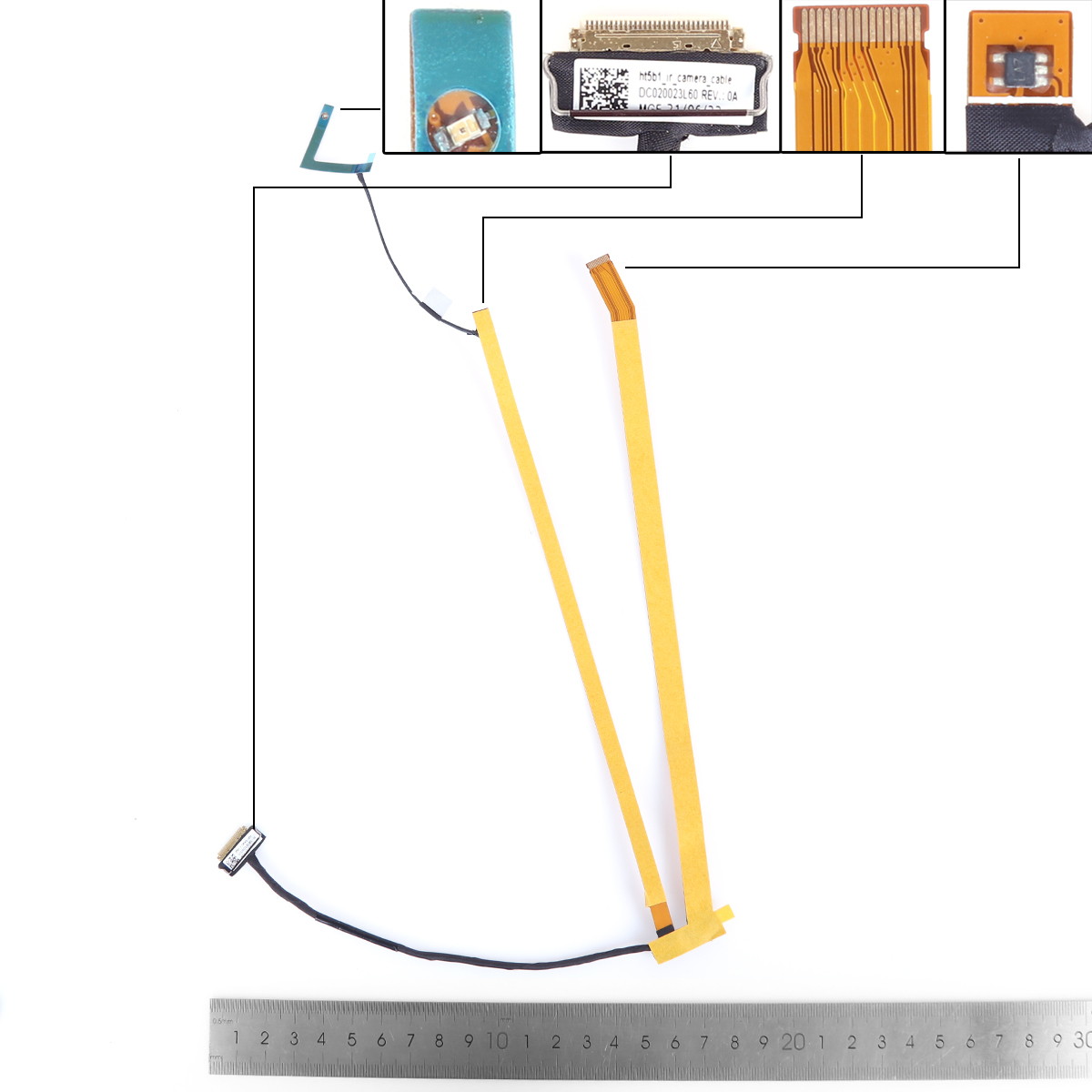 Picture of New LCD Display Screen Cable Replacement  For LENOVO  ThinkPad T15 P15s Gen 2 5C11C12497 With IR.