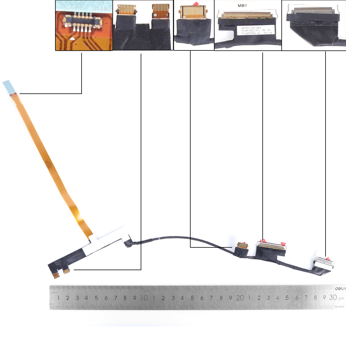 Picture of New LCD Display Screen Cable Replacement  For Dell  Inspiron 7386 P91G 40pin 0.4 UHD.